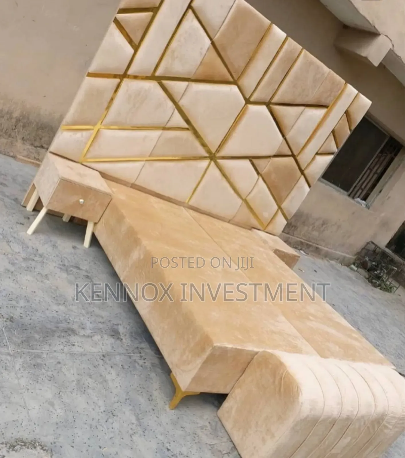 Upholstery 6 by 6 Full Bedframe With 2 Bedsides