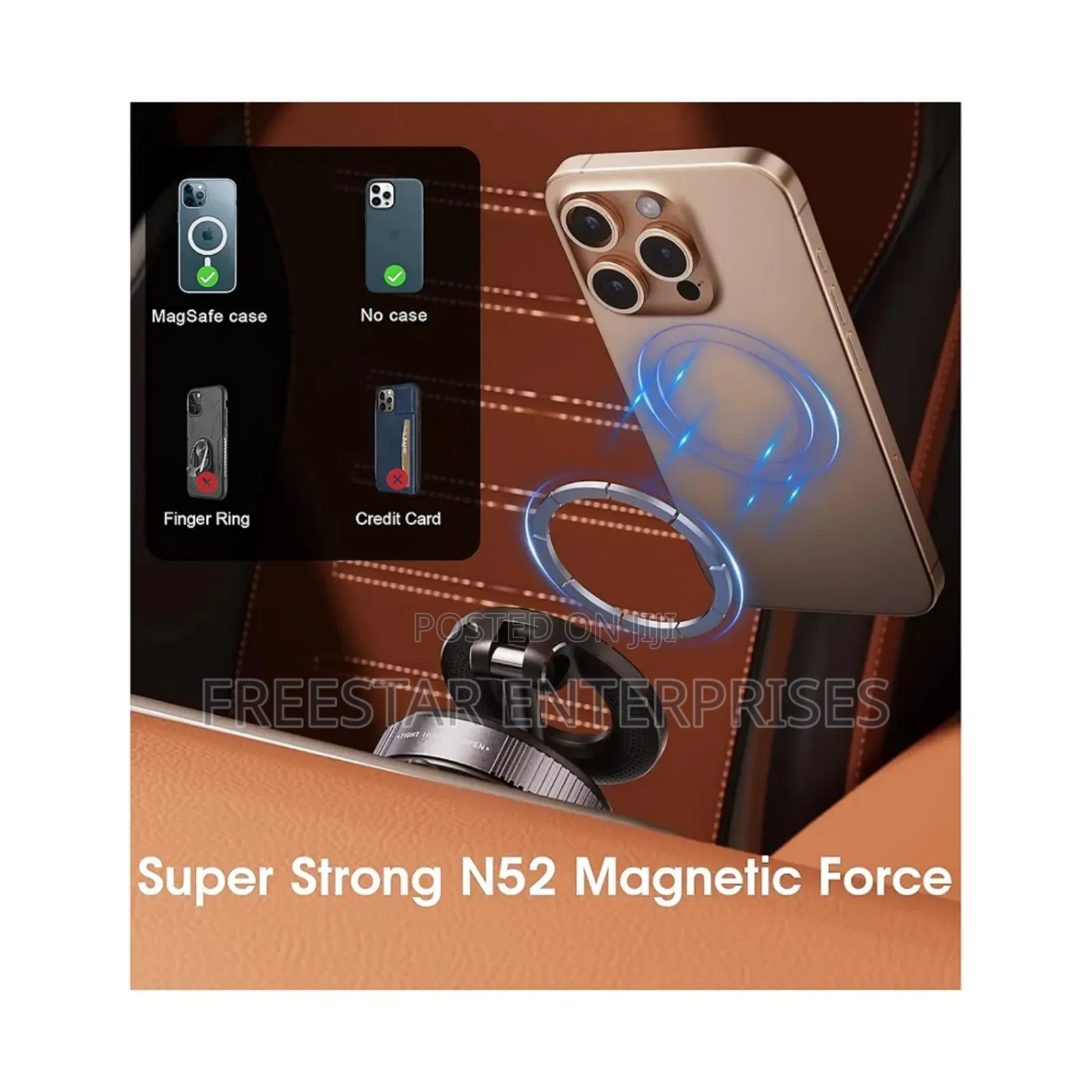 Vacuum Magnetic Car Phone Holder.