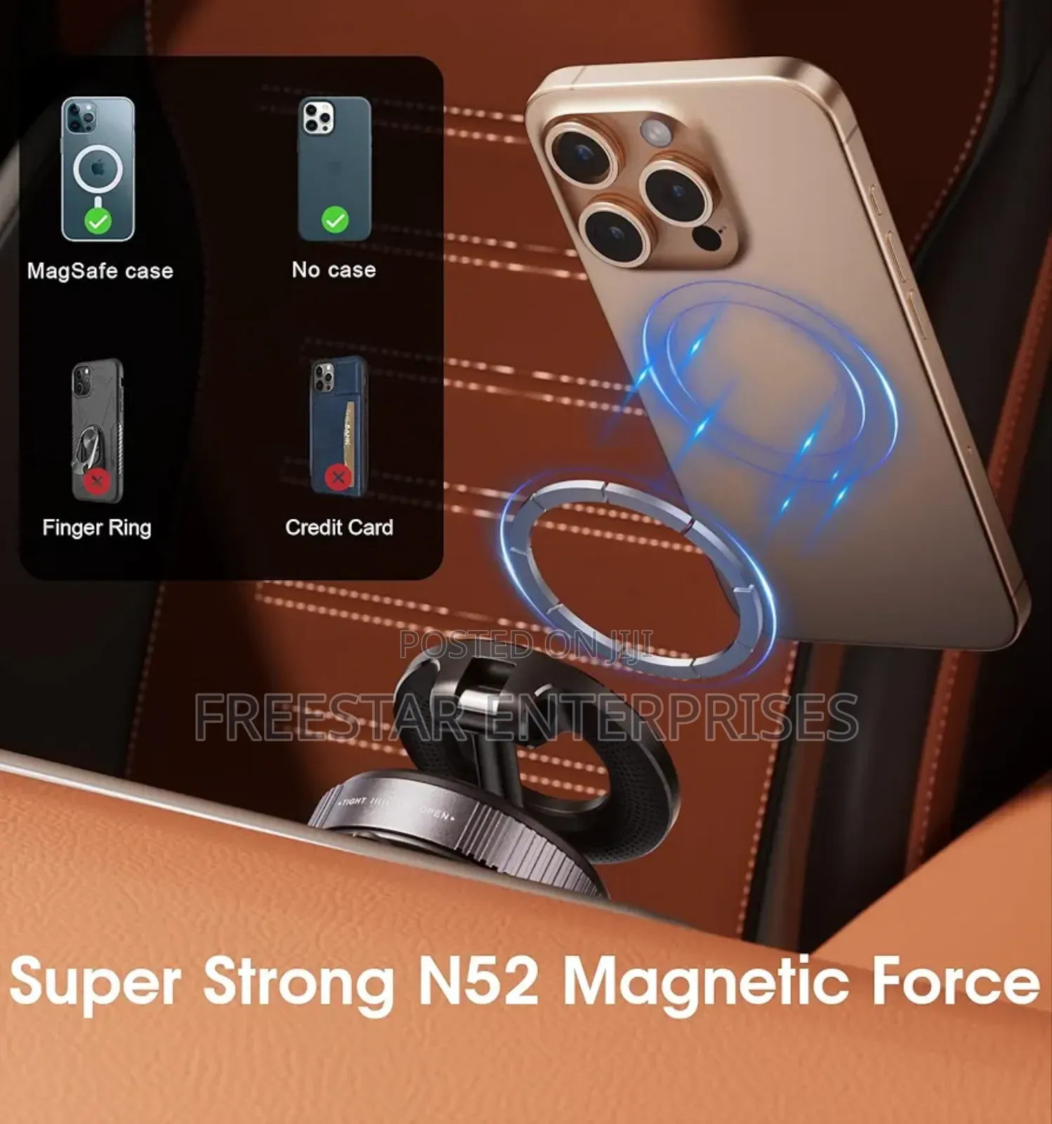 Vacuum Magnetic Car Phone Holder.