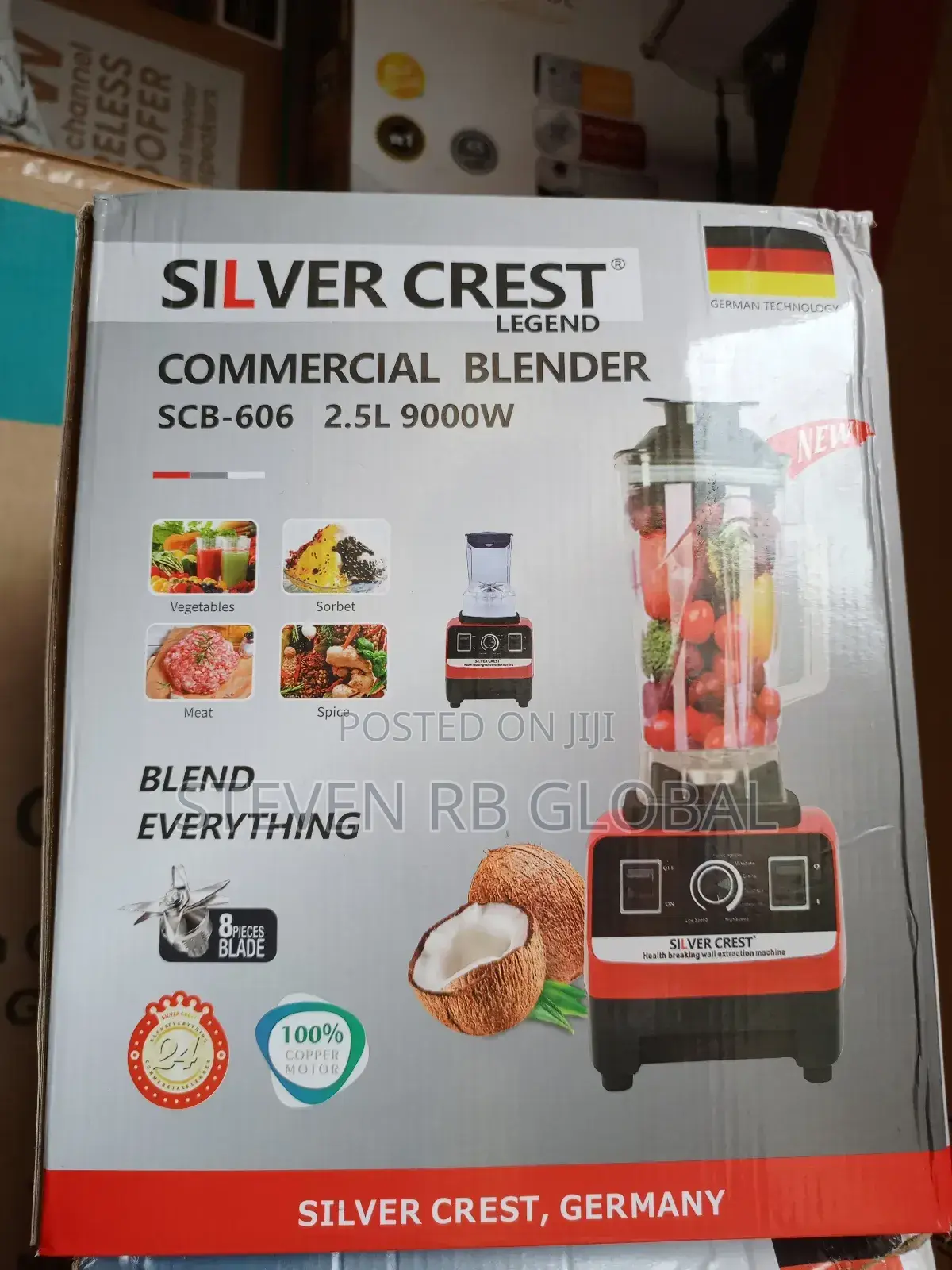 Silver Crest 2.5l Industrial 9000w Food Crusher Blender