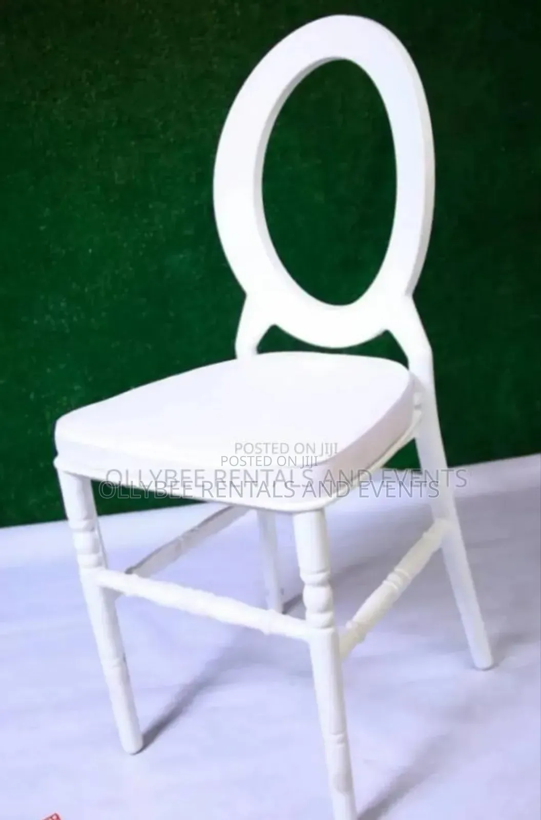 White , Gold And Black O'' Back Chairs