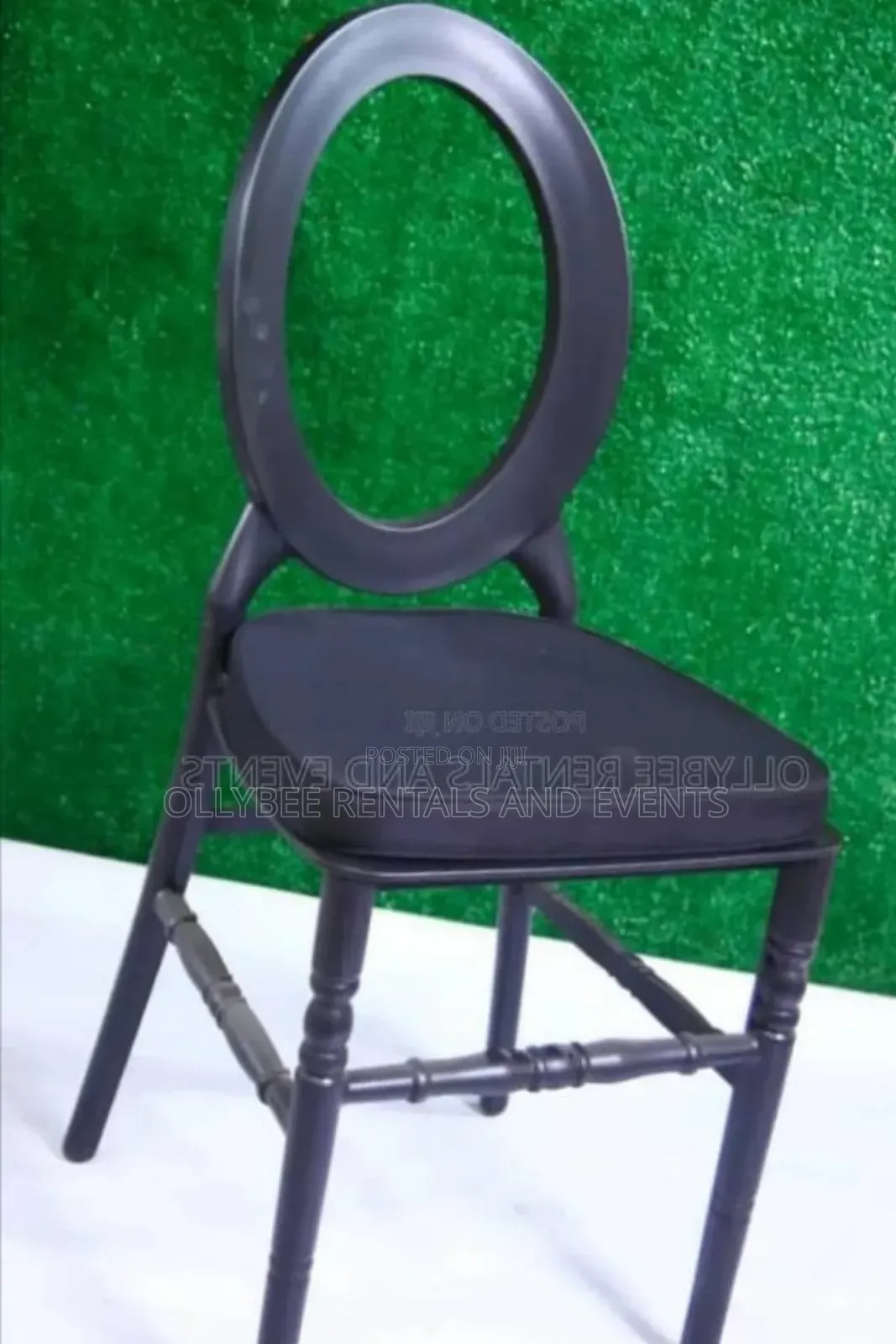 White , Gold And Black O'' Back Chairs