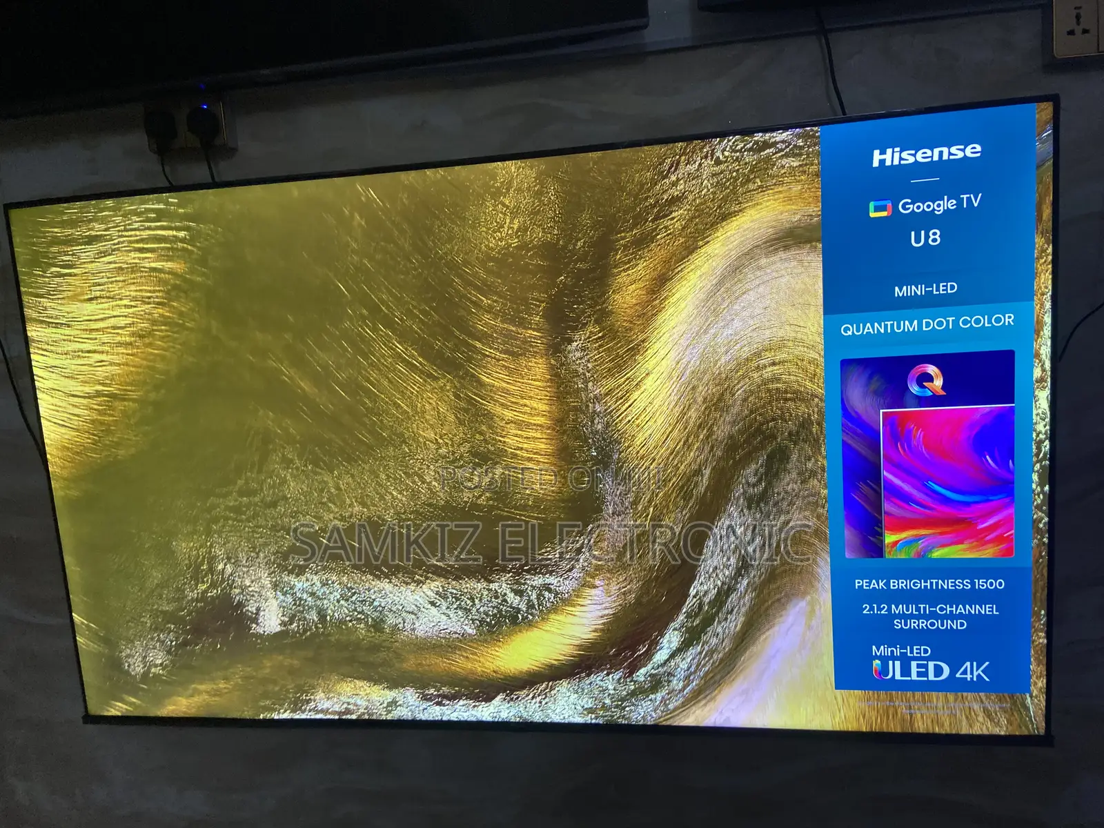 Hisense 75 Inch Class U8 Series Mini-Led Uled Google Tv