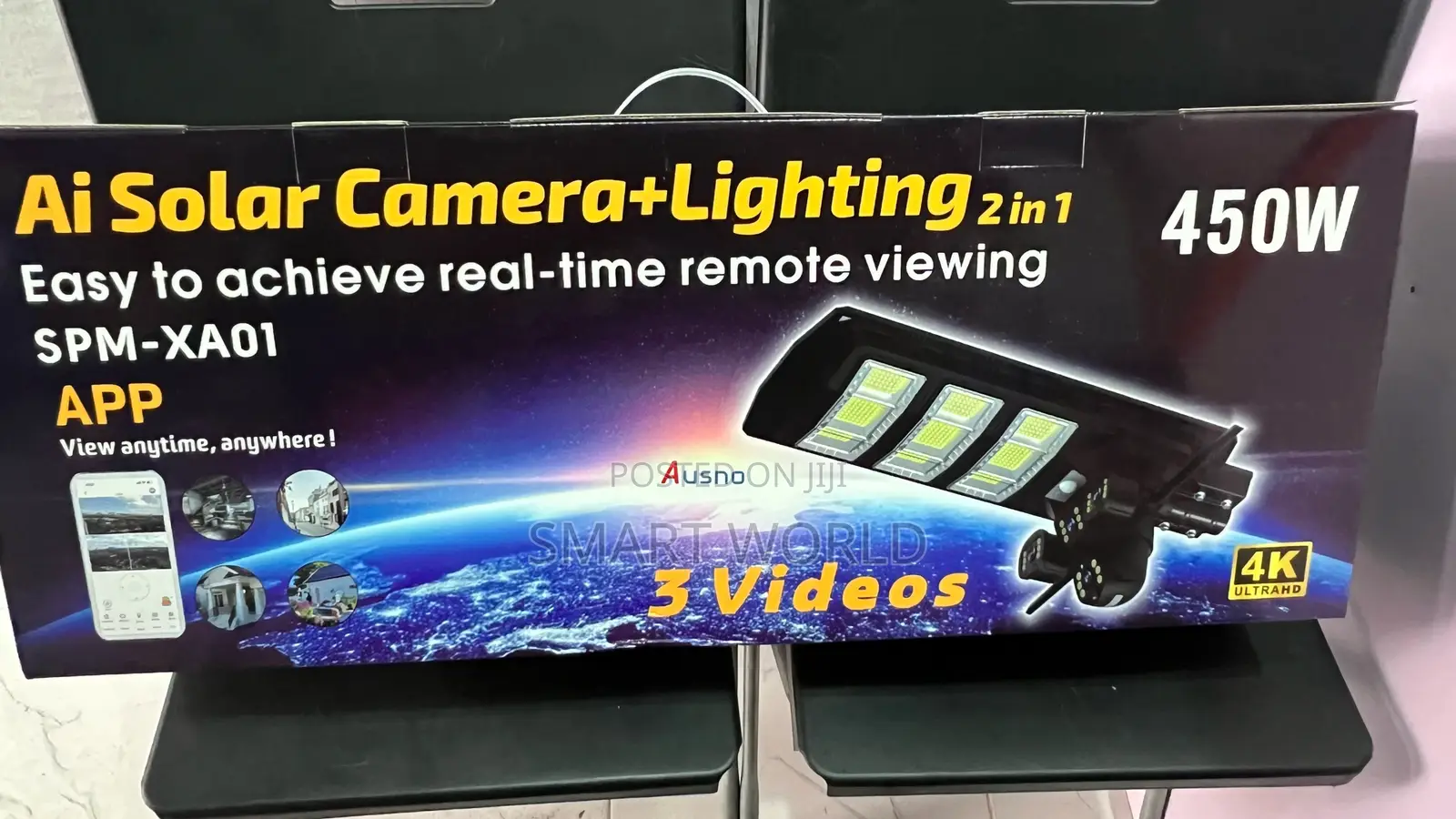 Triple (3) Lens Solar Streetlight CCTV Camera