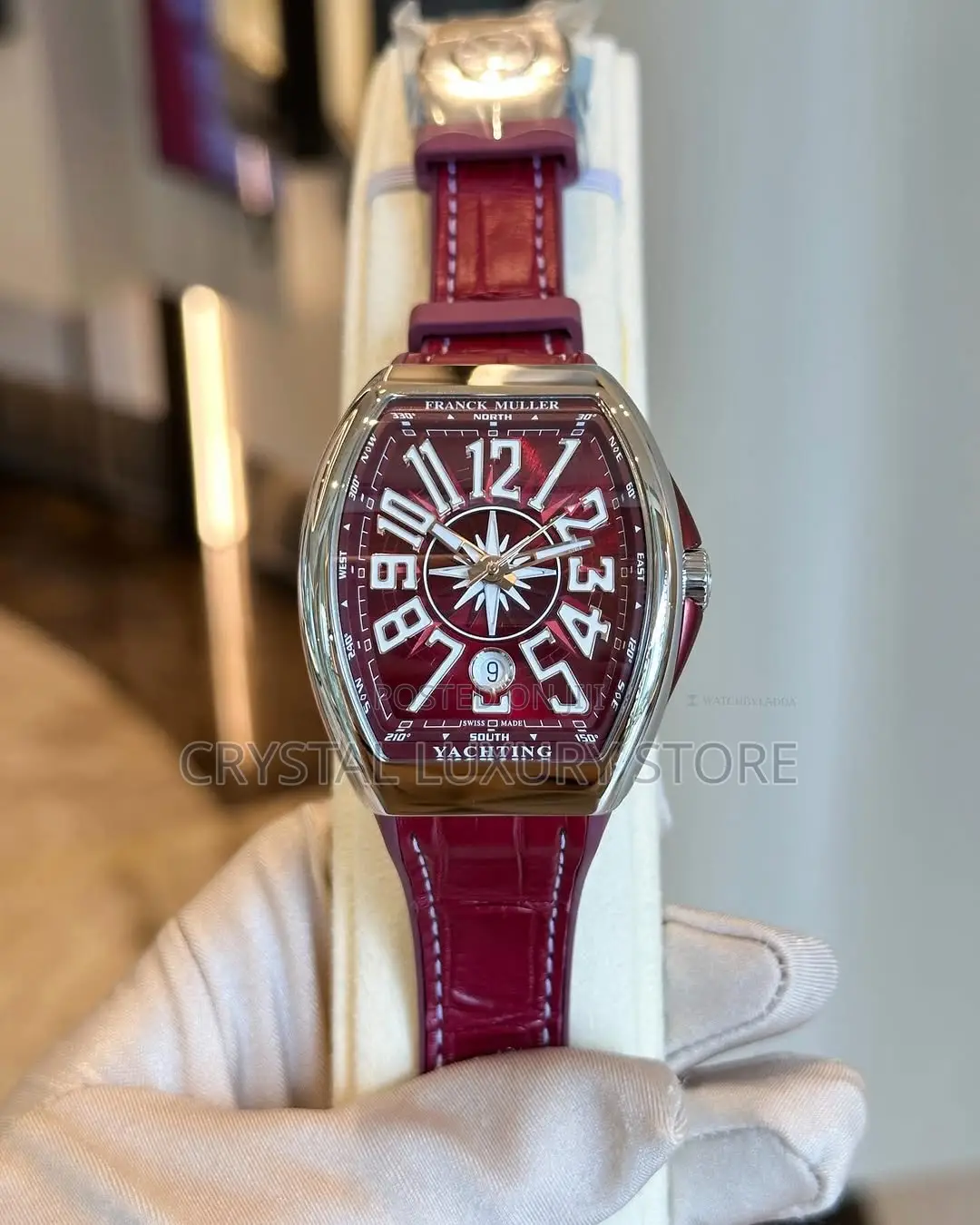 Franck Muller Quality Luxury Men Genuine Leather Wristwatch