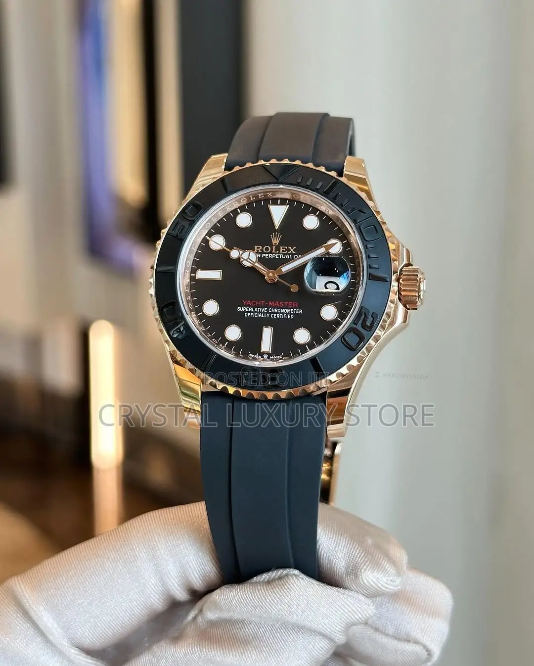 Rolex Quality Luxury Chain Strap Water Resistant Wristwatch