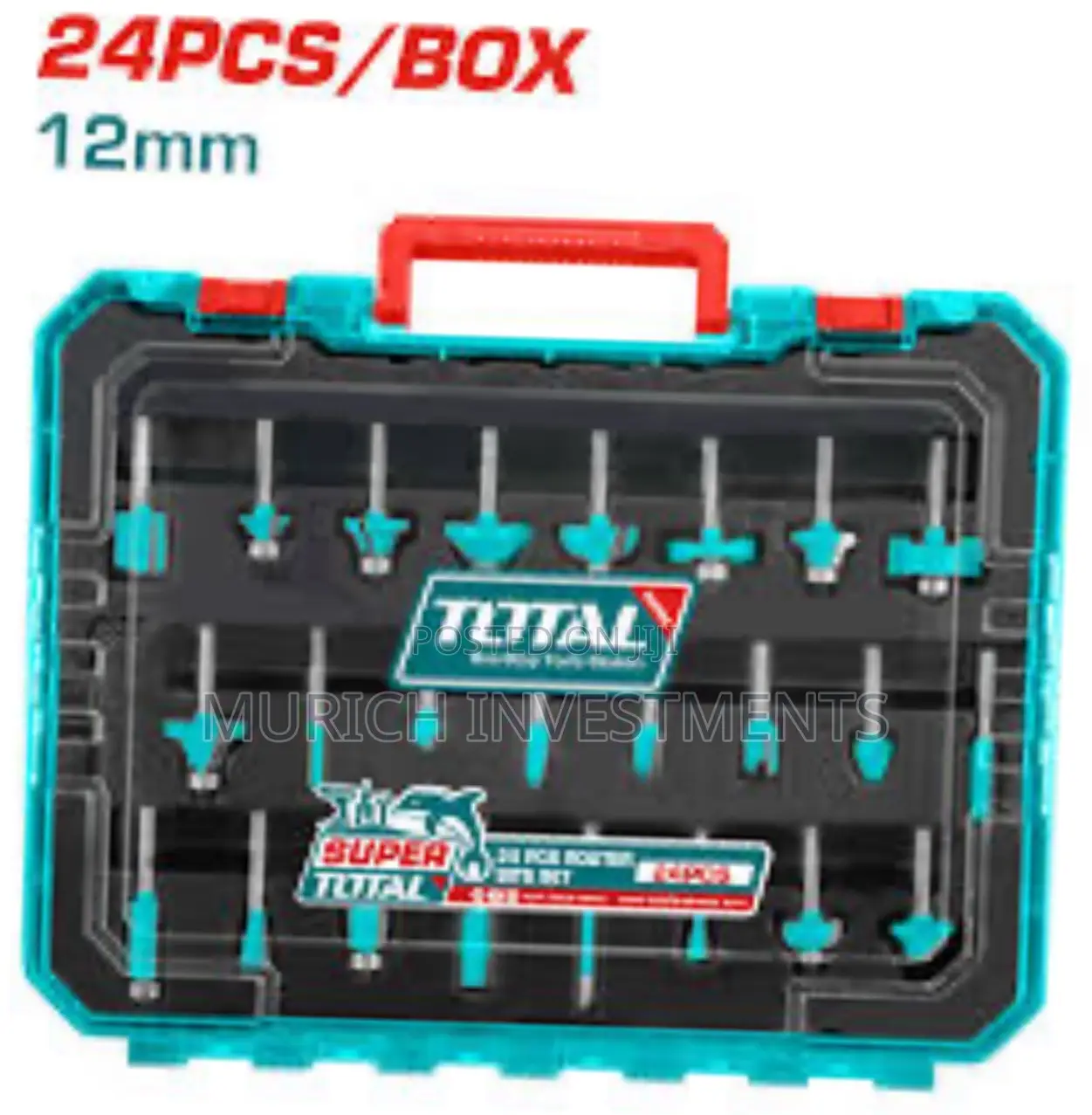 Total 24pcs Router Bits – 12mm | Heavy-Duty Woodworking Kit