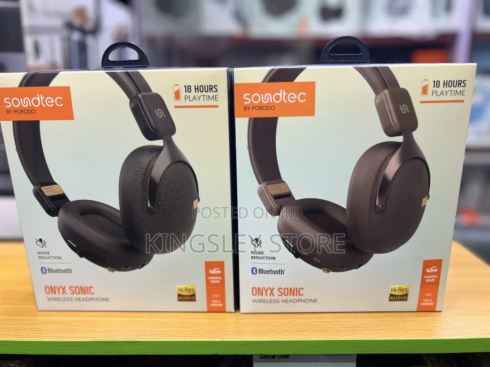Onyx Sonic Wireless Headphone Soundtec by Porodo