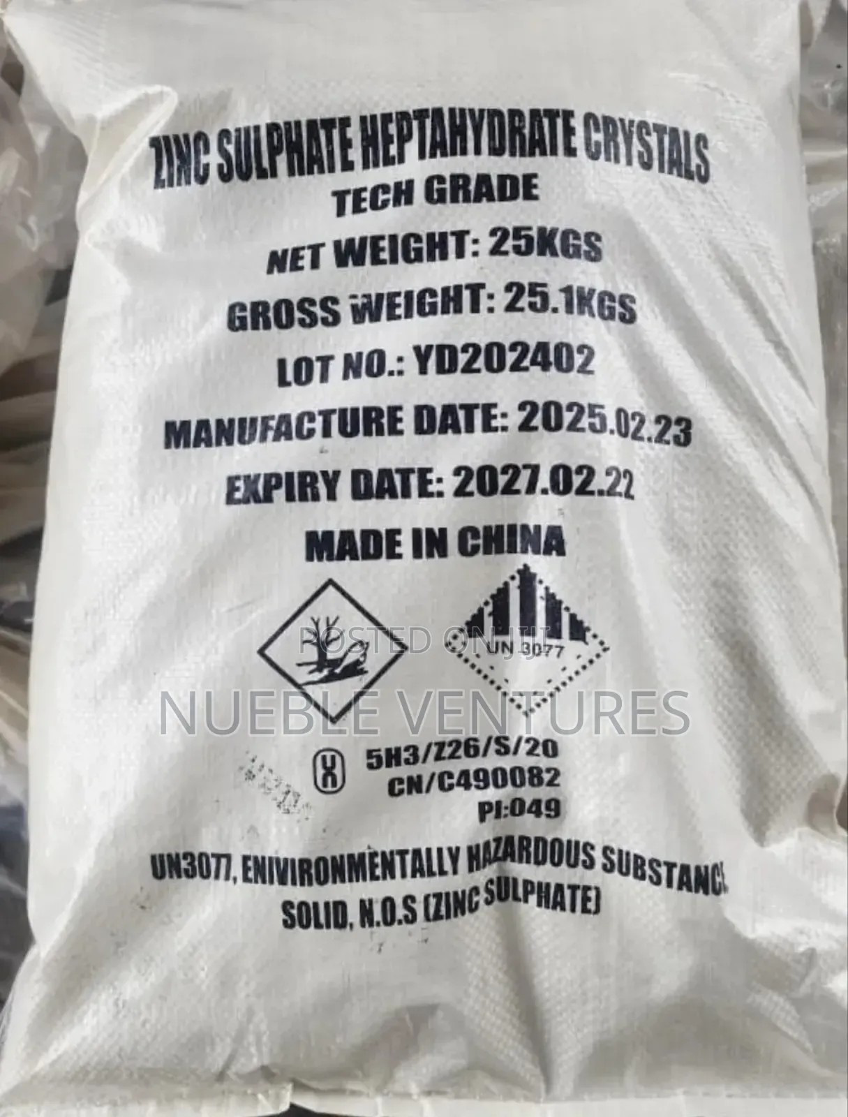 Zinc Sulphate Heptahydrate