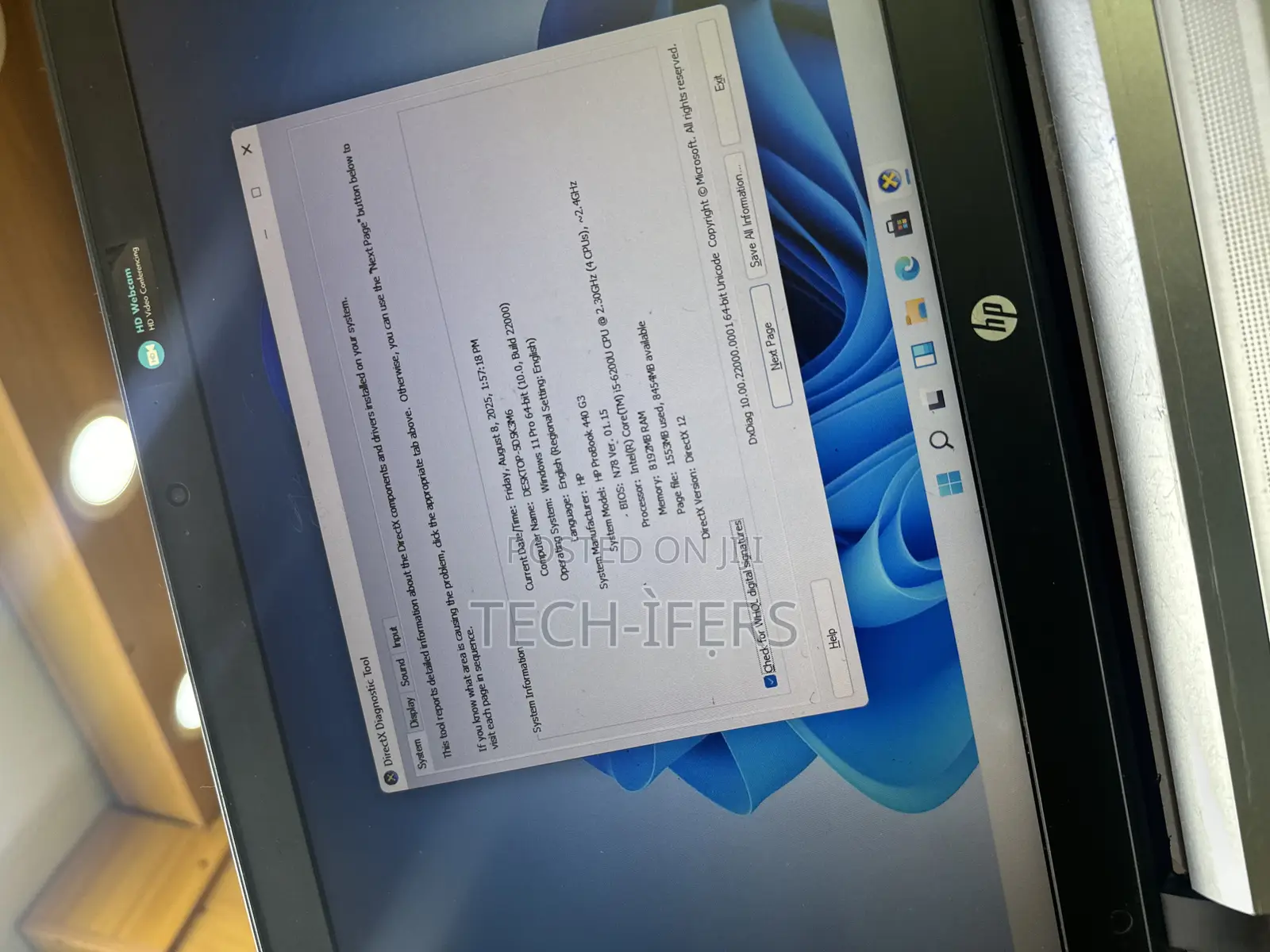 Laptop HP ProBook 440 G3 8GB Intel Core i5 HDD 500GB