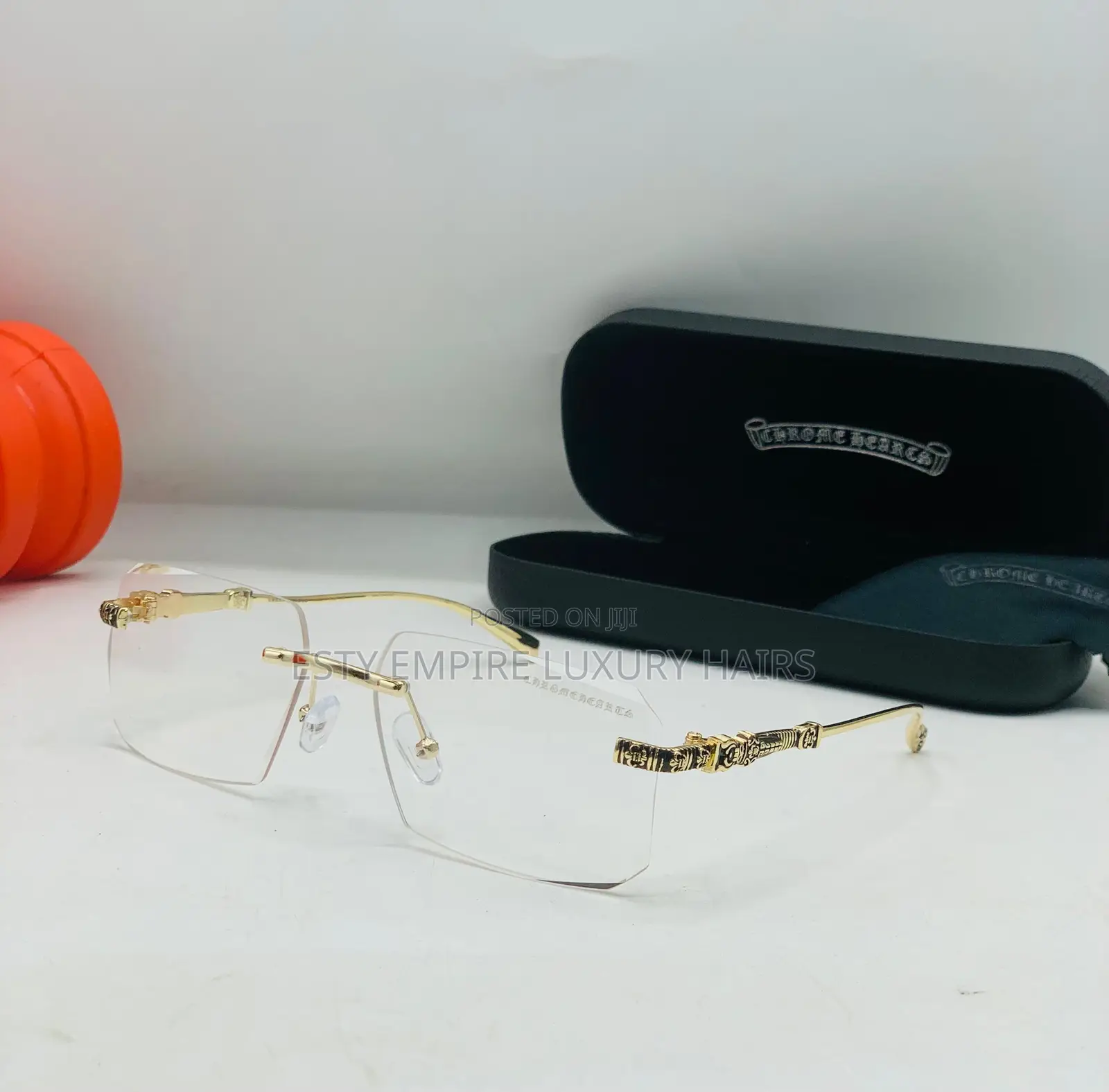 High Quality Luxury Chrome Heart Glasses