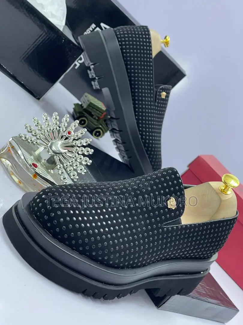 Studded Versace Men's High Sole Shoe