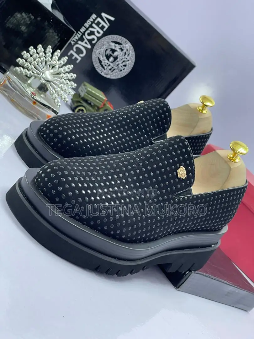 Studded Versace Men's High Sole Shoe