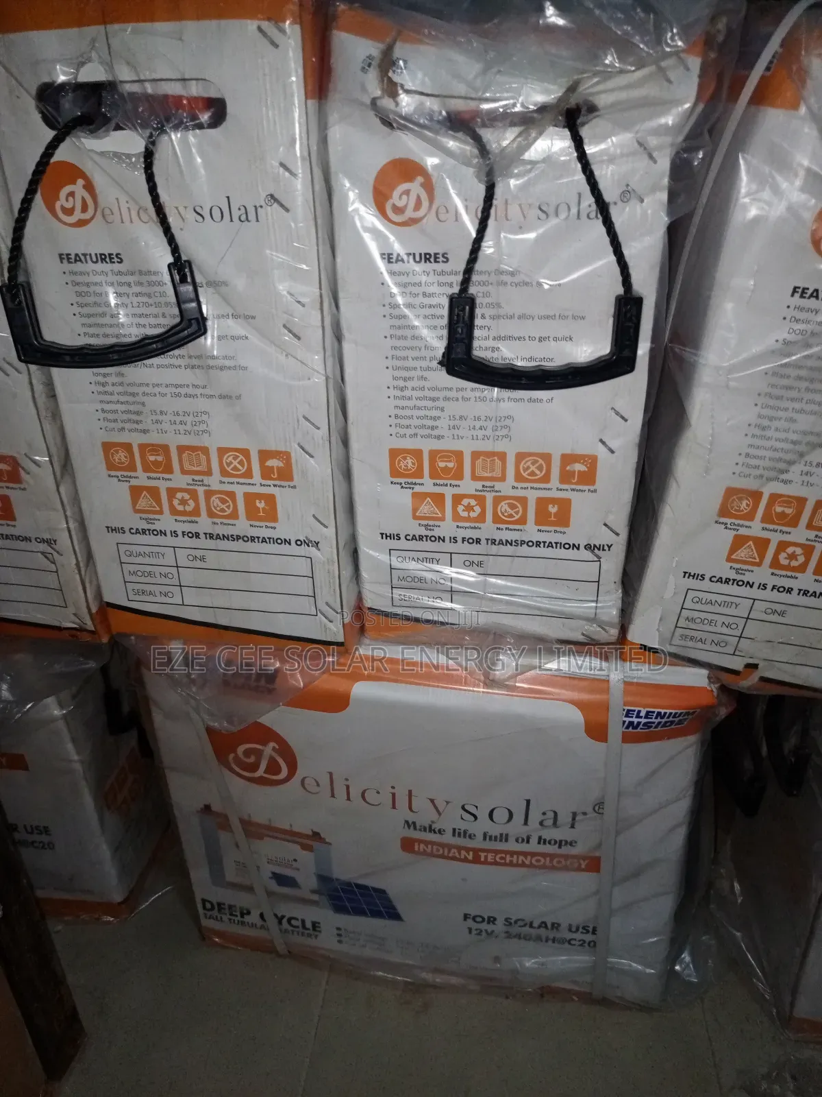 240ahm 12v Pelicity Tubular Battery