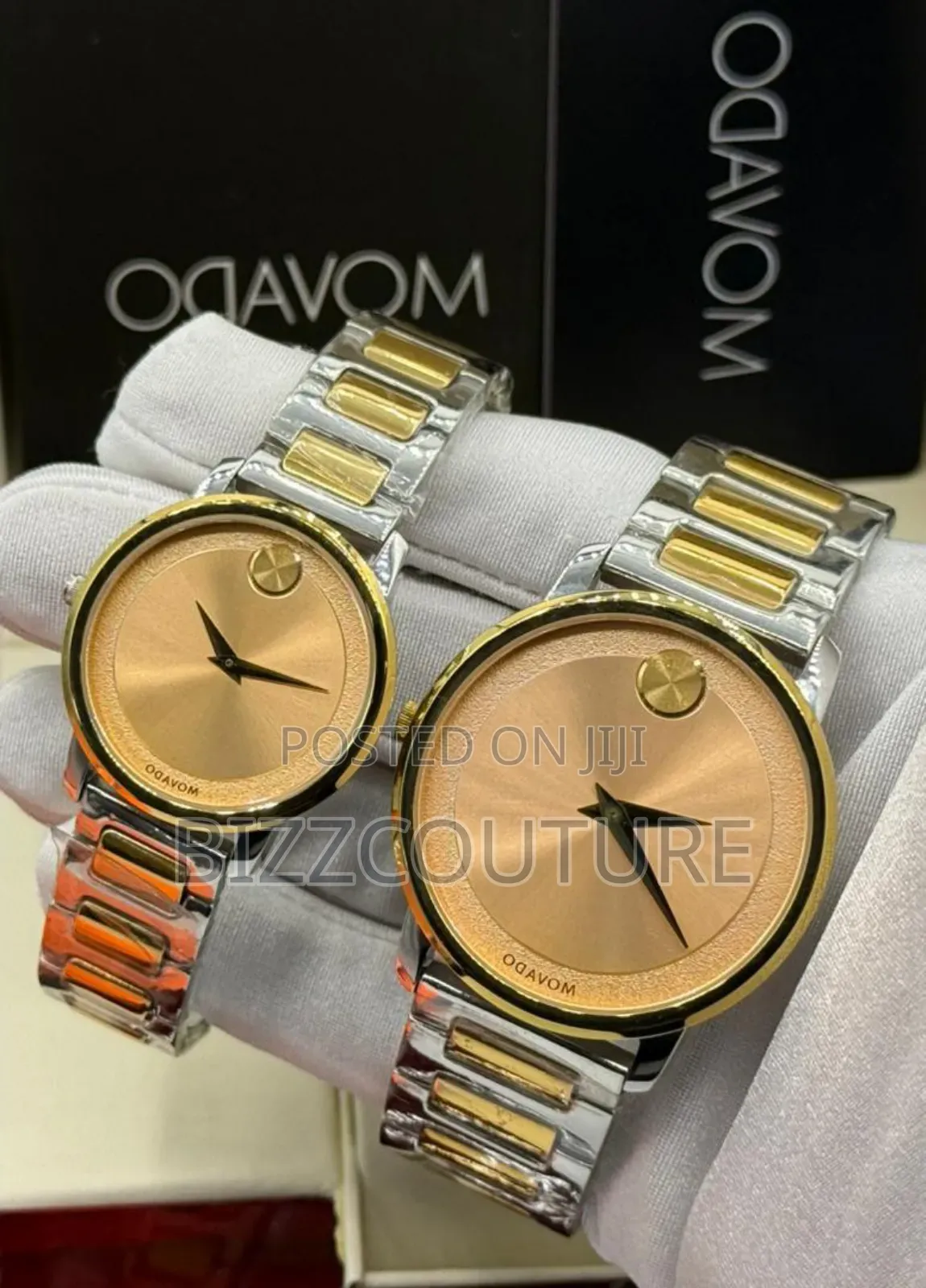 Original Movado Double Tone Stainless Steel Watch