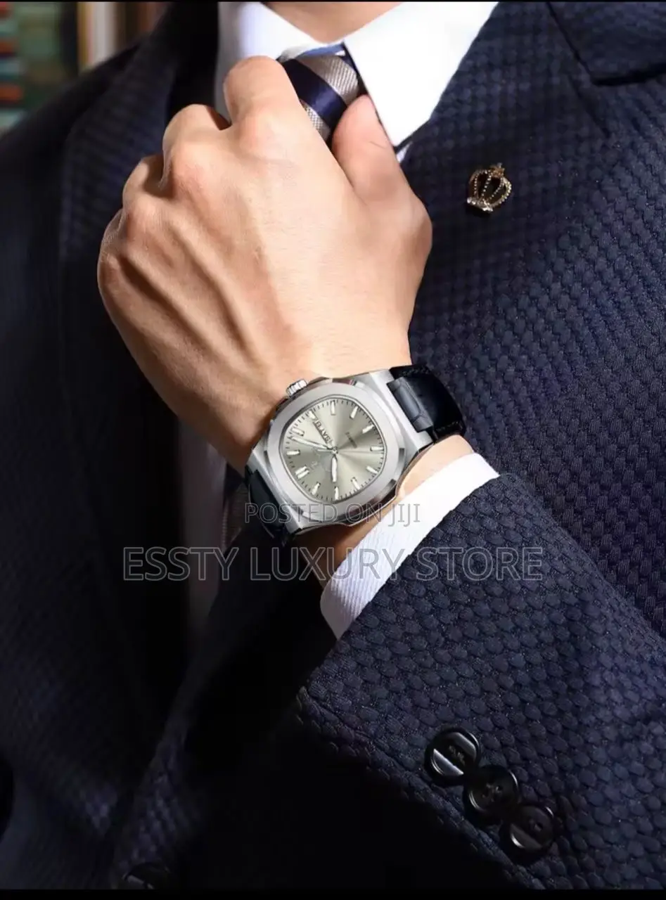 High Quality Luxury Poedagar Leather Strap Wristwatch