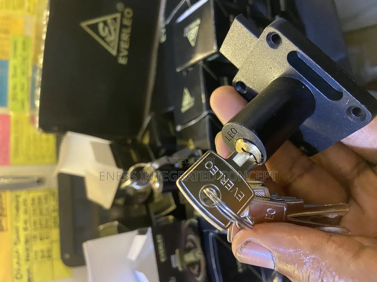 Black Coated Premium Evaleo Cabinet Locks