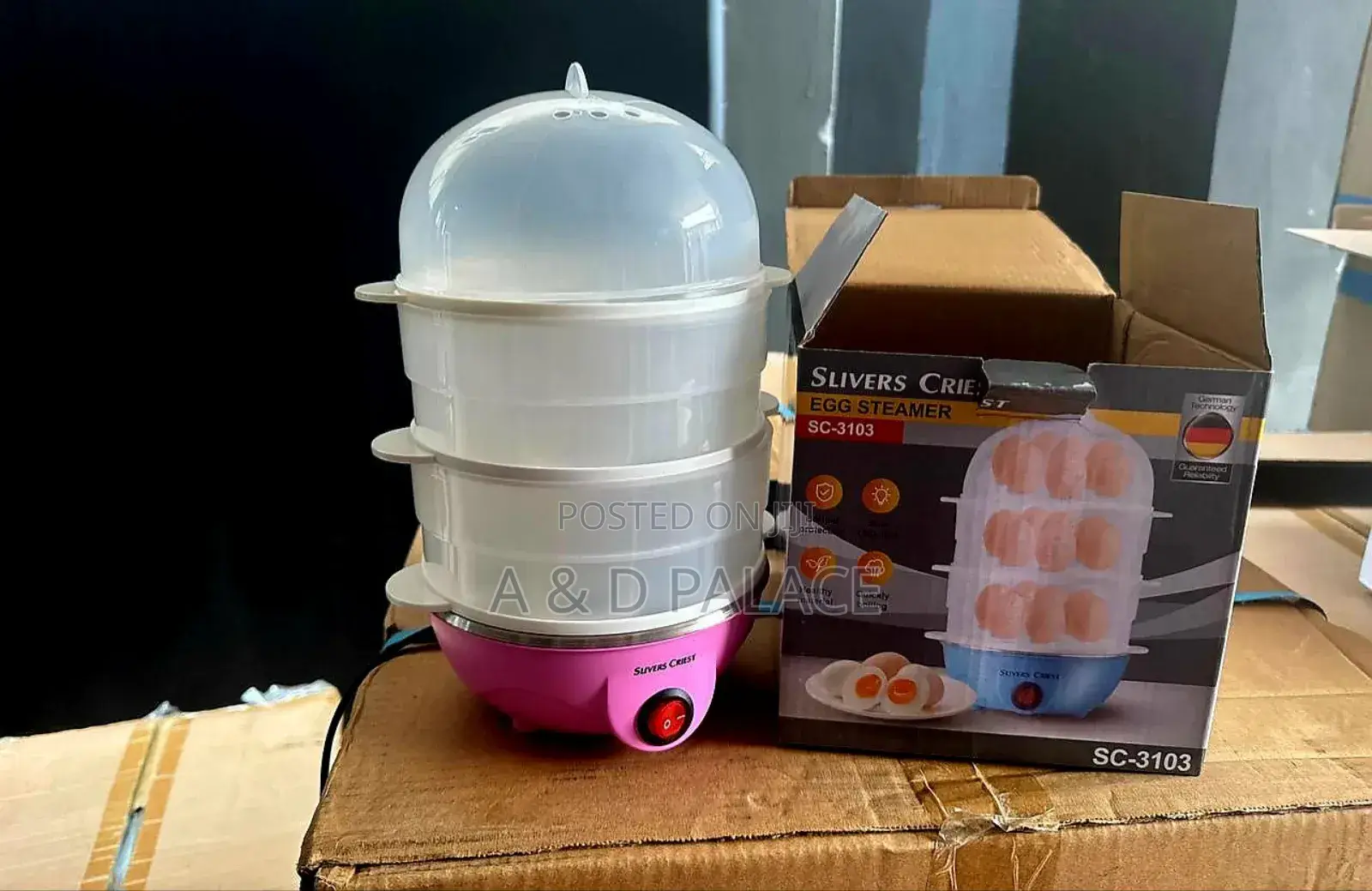 3 Layer Multifunction Elect Egg Boiler/Steamer