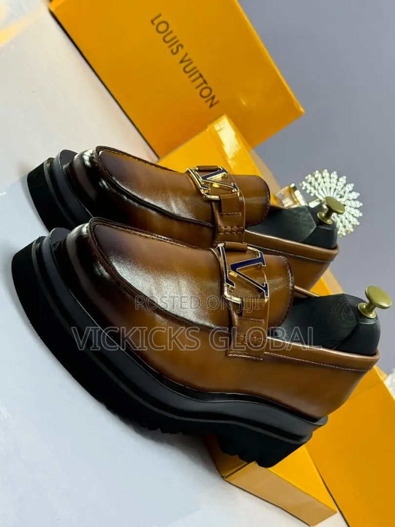 Louis Vuitton Glossy Leathet Double Sole Shoes