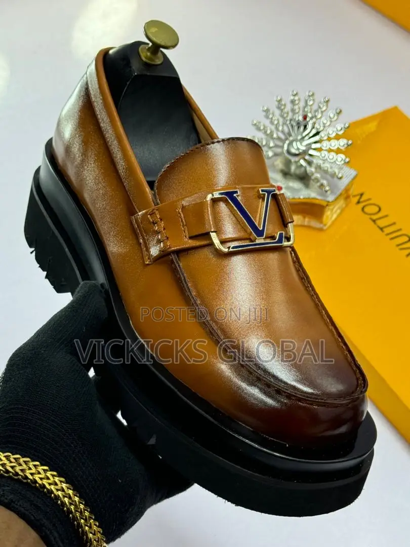 Louis Vuitton Glossy Leathet Double Sole Shoes