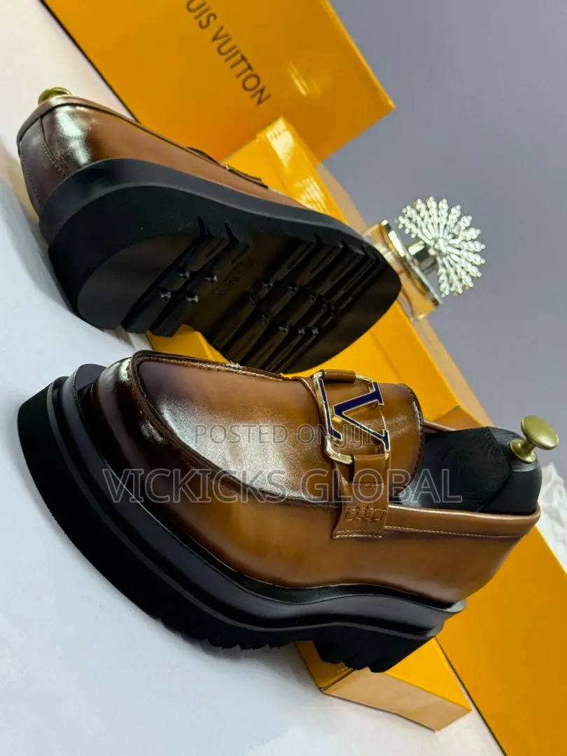 Louis Vuitton Glossy Leathet Double Sole Shoes