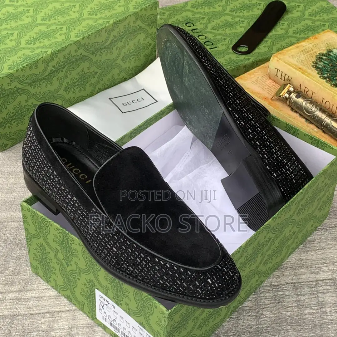 Original Gucci Suede Loafers Shoes