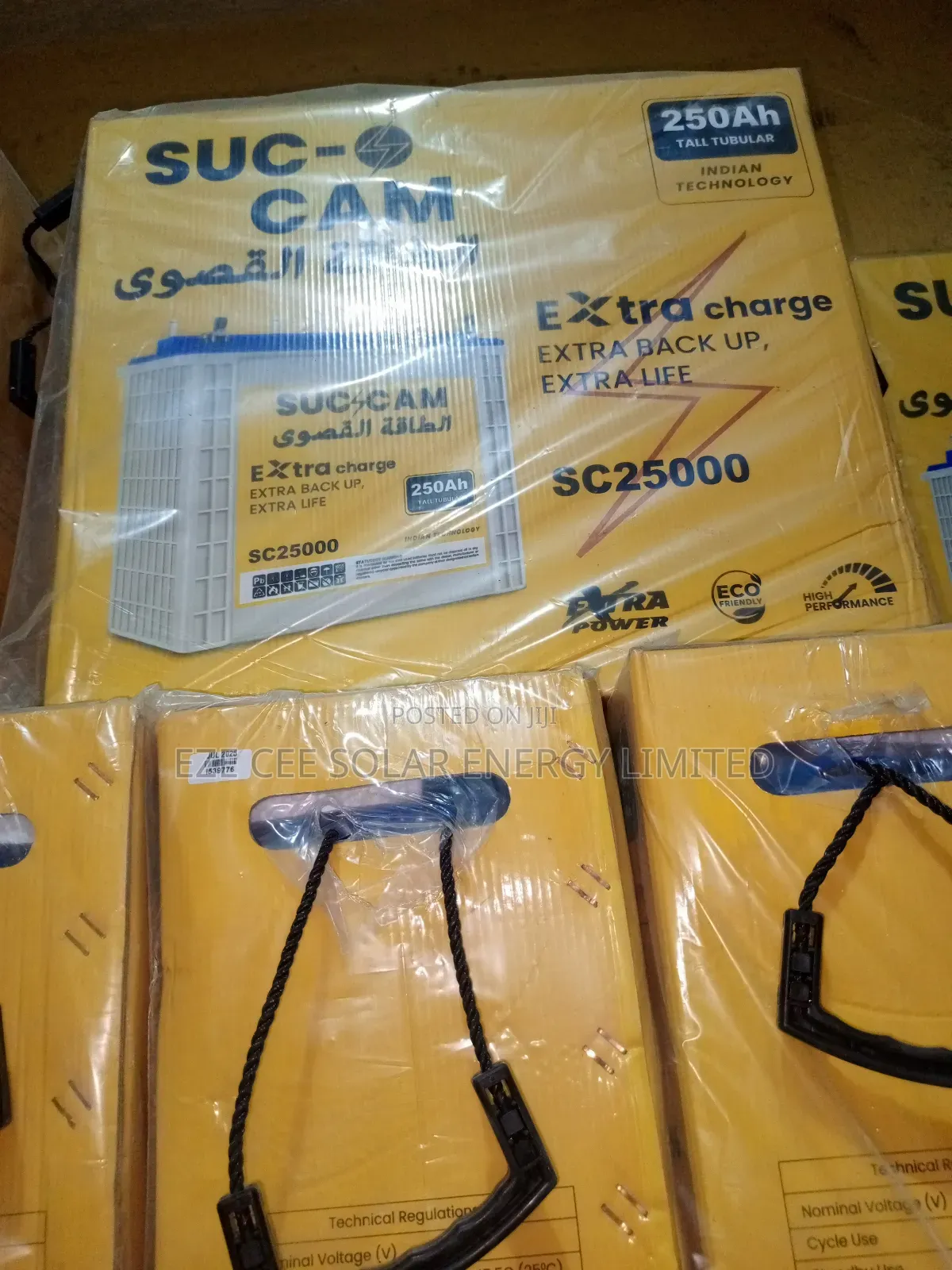 12v 250ahm Suc Cam Tubular Battery