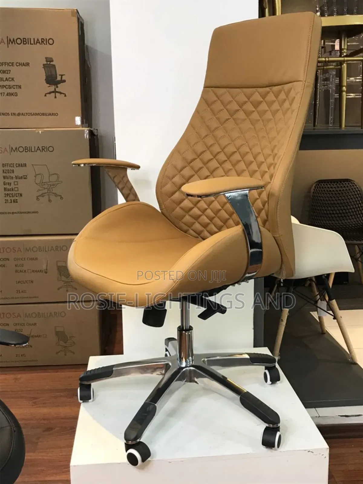 Executive Draft Design Office Chair - Tan Brown