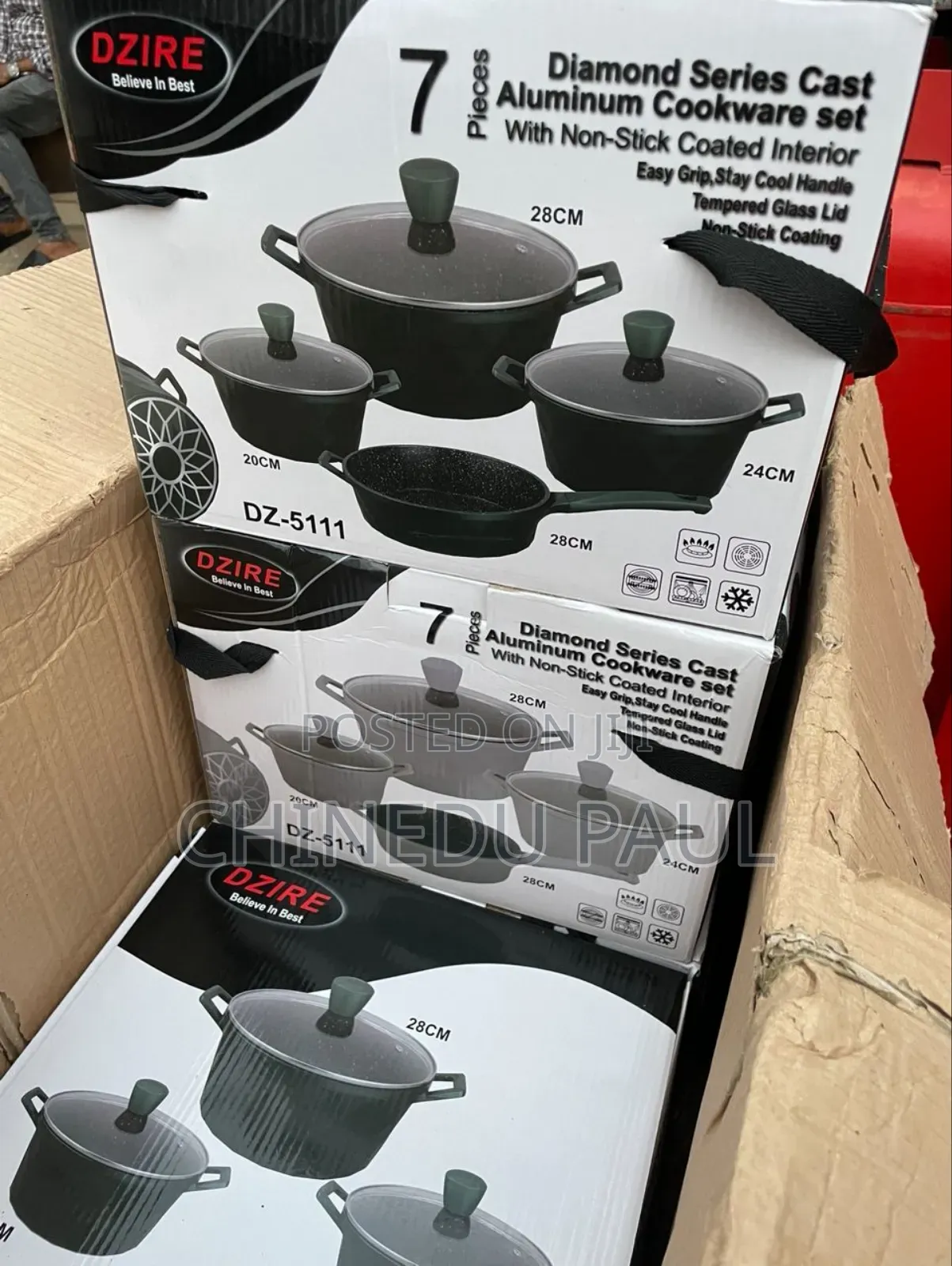 (Dz-5111) Dzire Granite Pot/Cookware Set With Frypan.