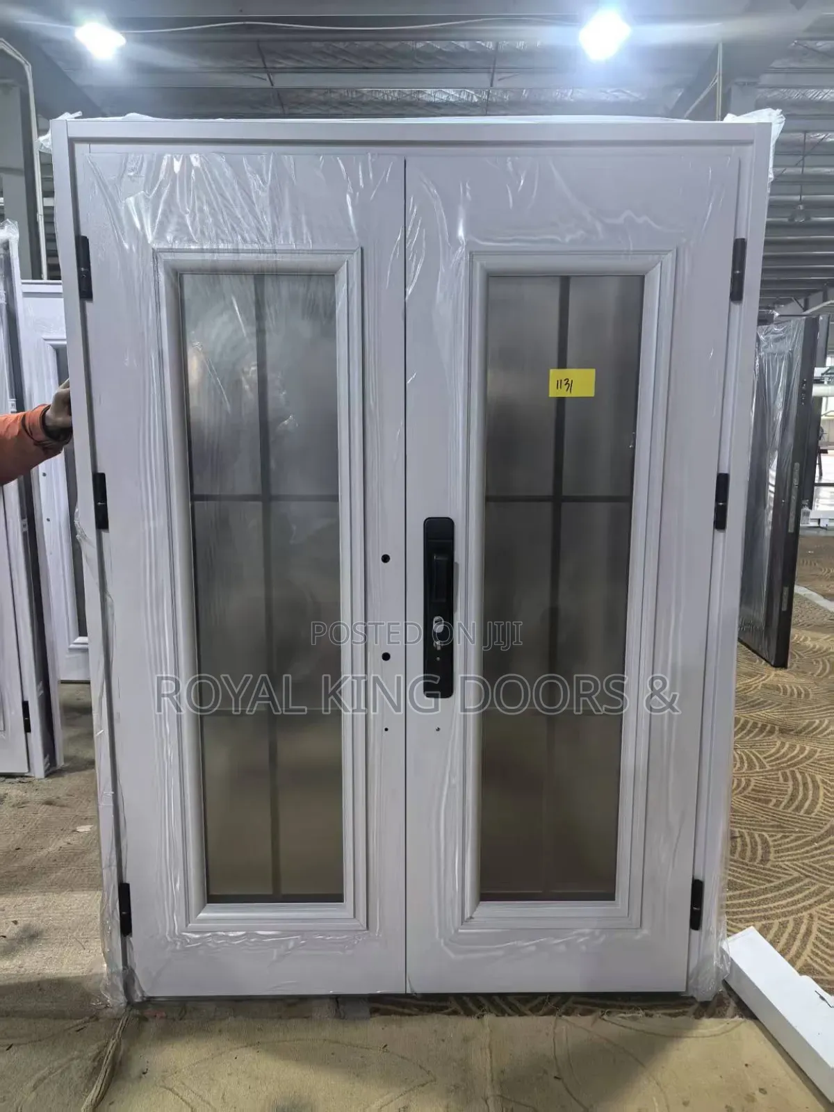 5 Ft French Glass Door White