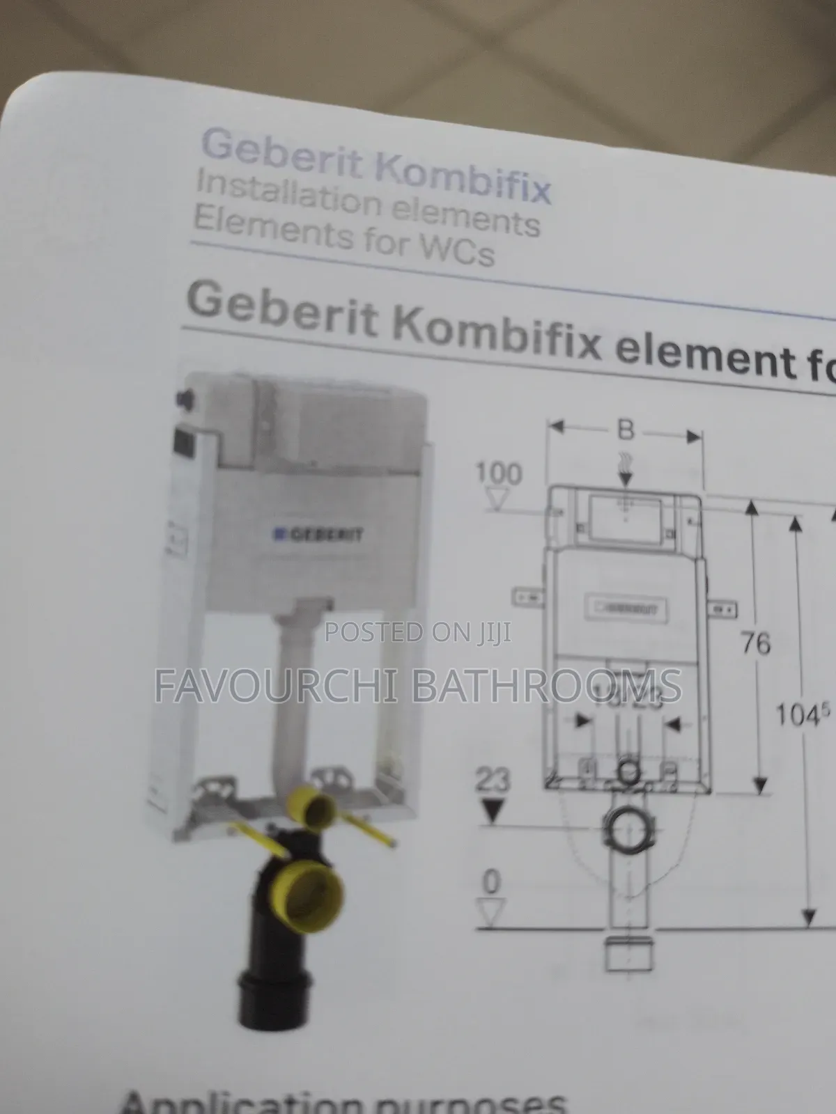 Geberit Kombifix Element Short Frame Concealed Tank