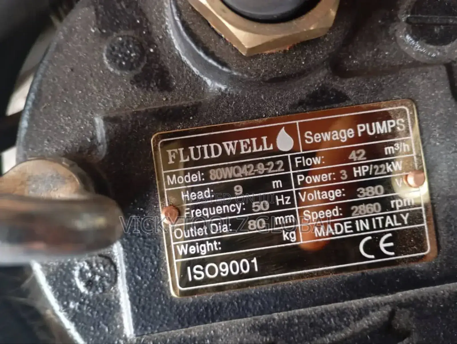 Fluidwell Sewage Pump 3hp