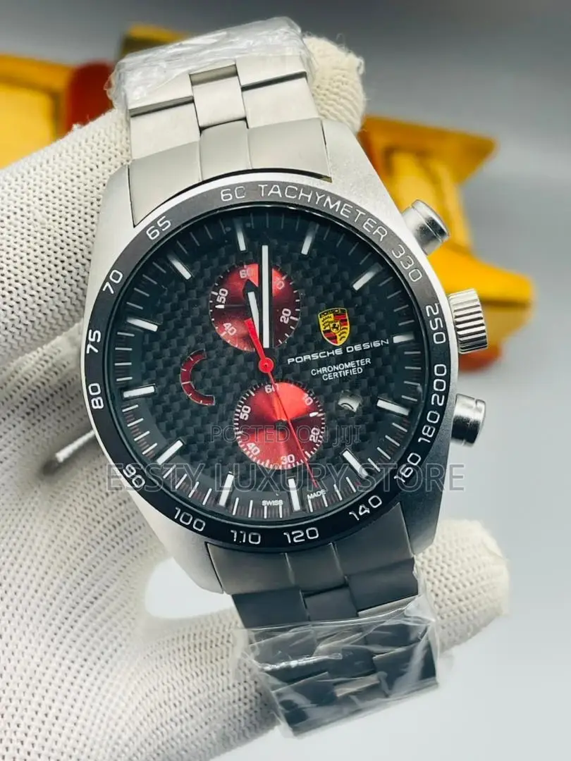 High Quality Luxury Porsche Men Chain Strap Wristwatch