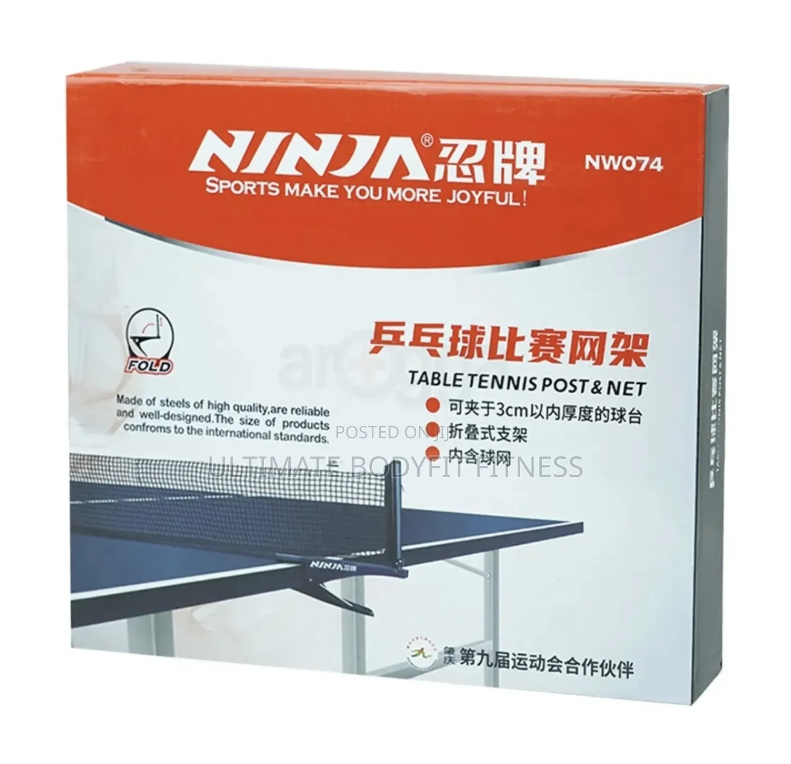 Brand New Ninja Table Tennis Post Net With Balls (Nw074) -