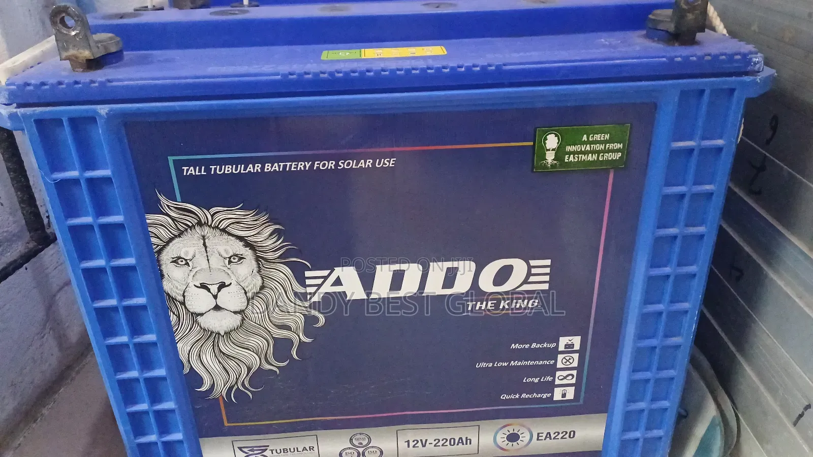 Addo Tall Tubular Battery 220ah