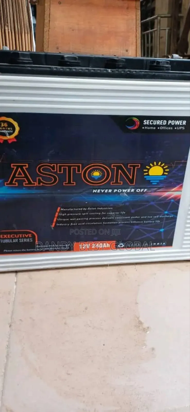 Aston Tall Tubular Battery 240ah