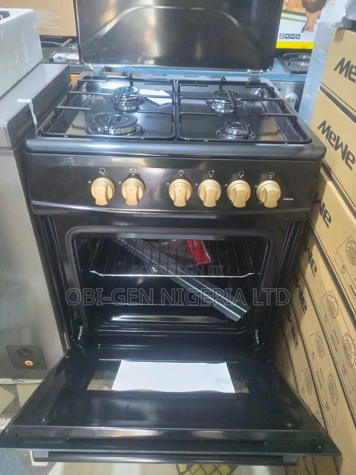 Nexus 60x60 4-burner All-gas Standing Cooker (Nx-6003) Set