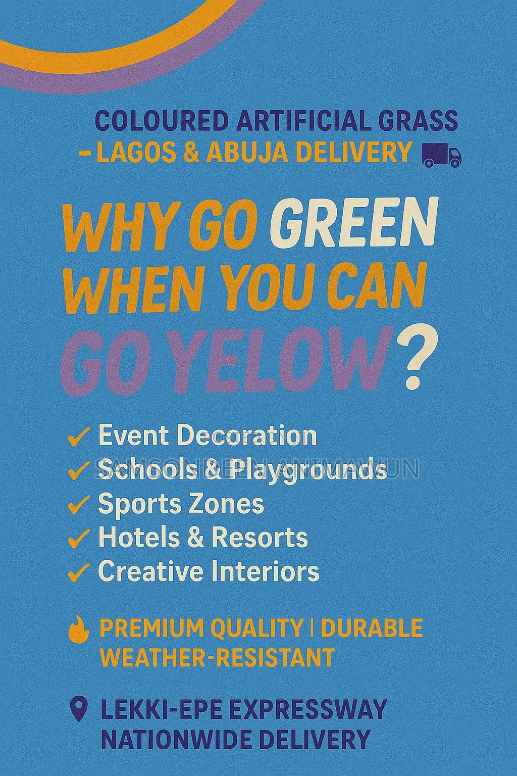 Hotel Resort Decorative Coloured Artificial Grass