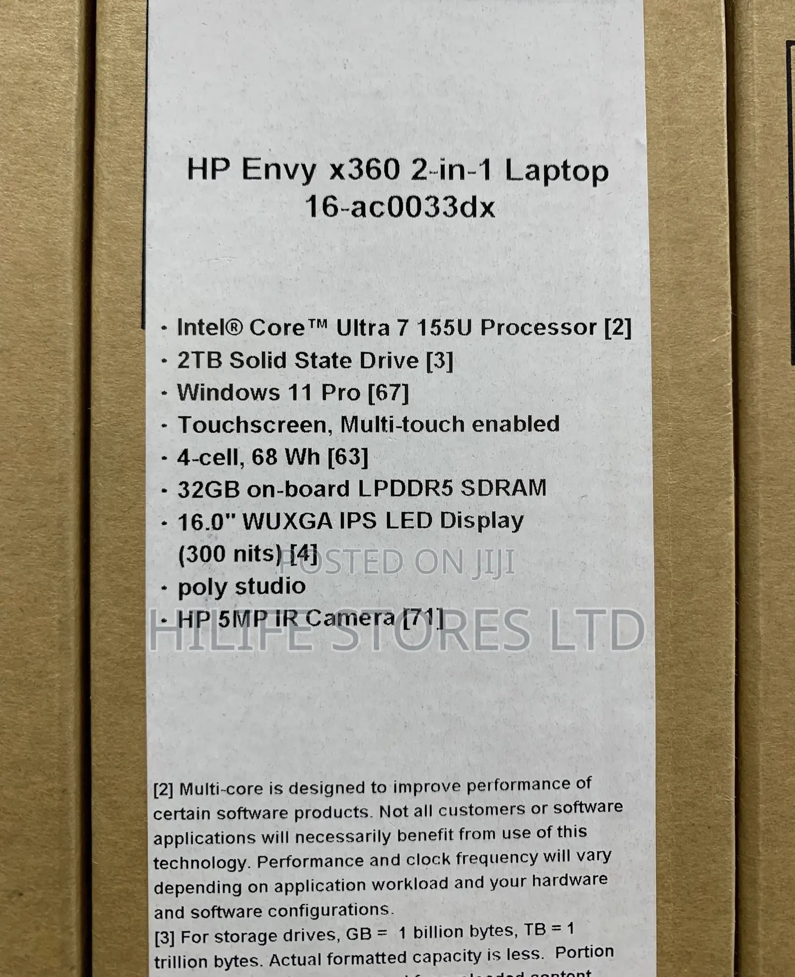 New Laptop HP Envy x360 32GB Intel Core Ultra 7 SSD 2T