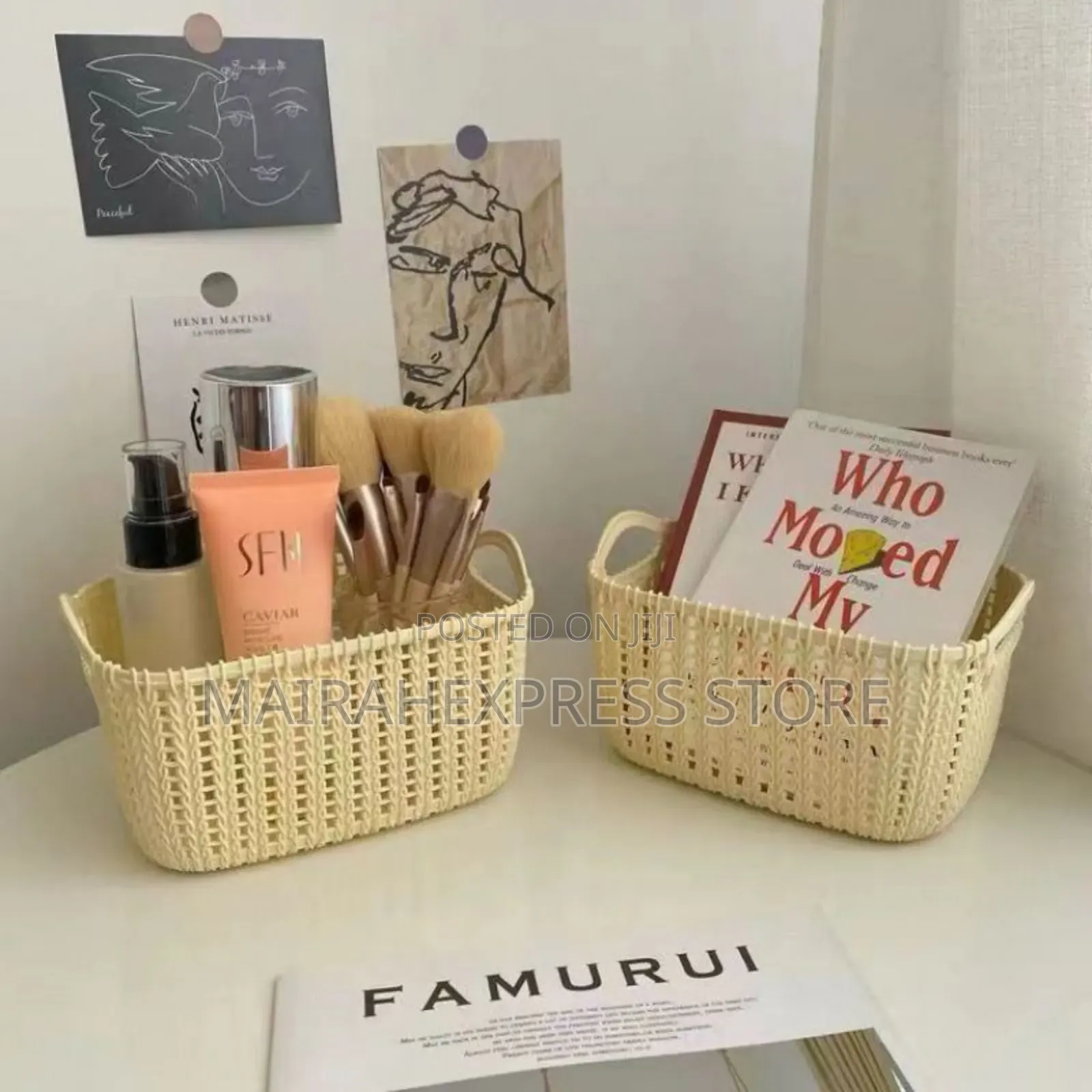 Woven Utility Plastic Basket (1lv33n1)