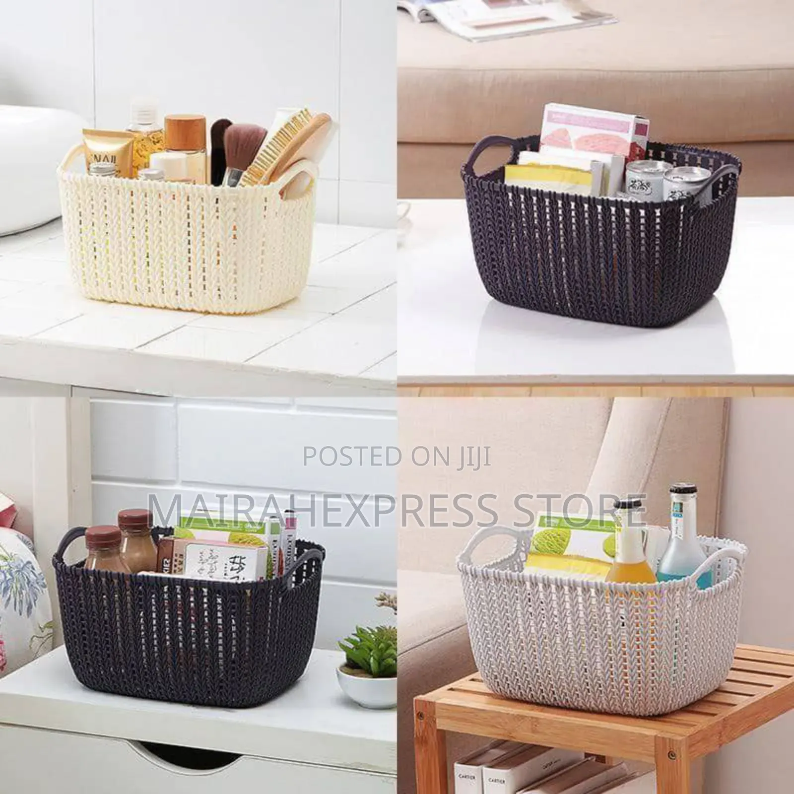 Woven Utility Plastic Basket (1lv33n1)