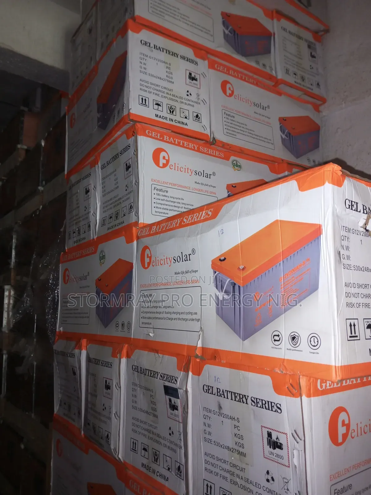 200ah Felicity Dry Gel Battery