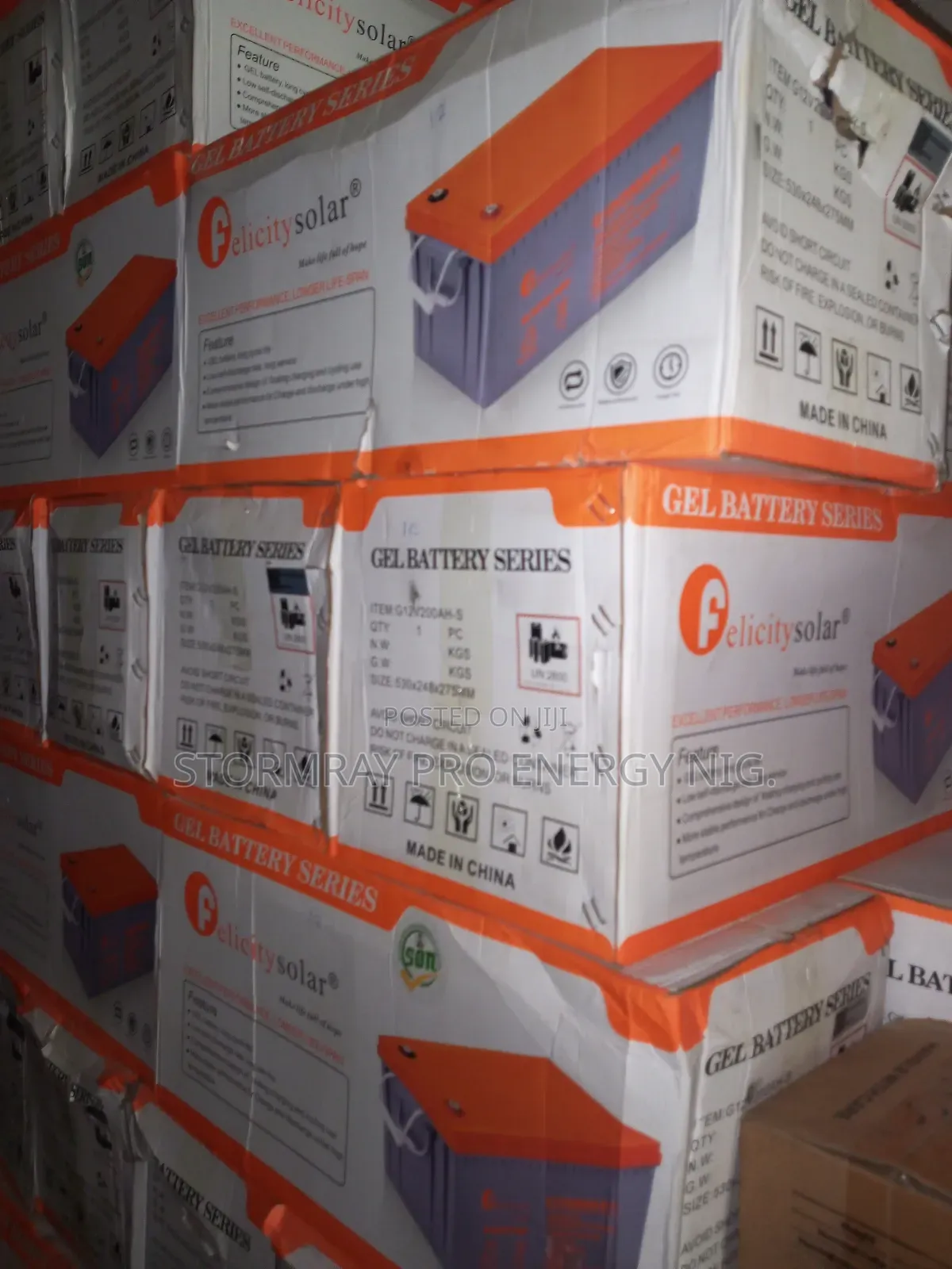 200ah Felicity Dry Gel Battery