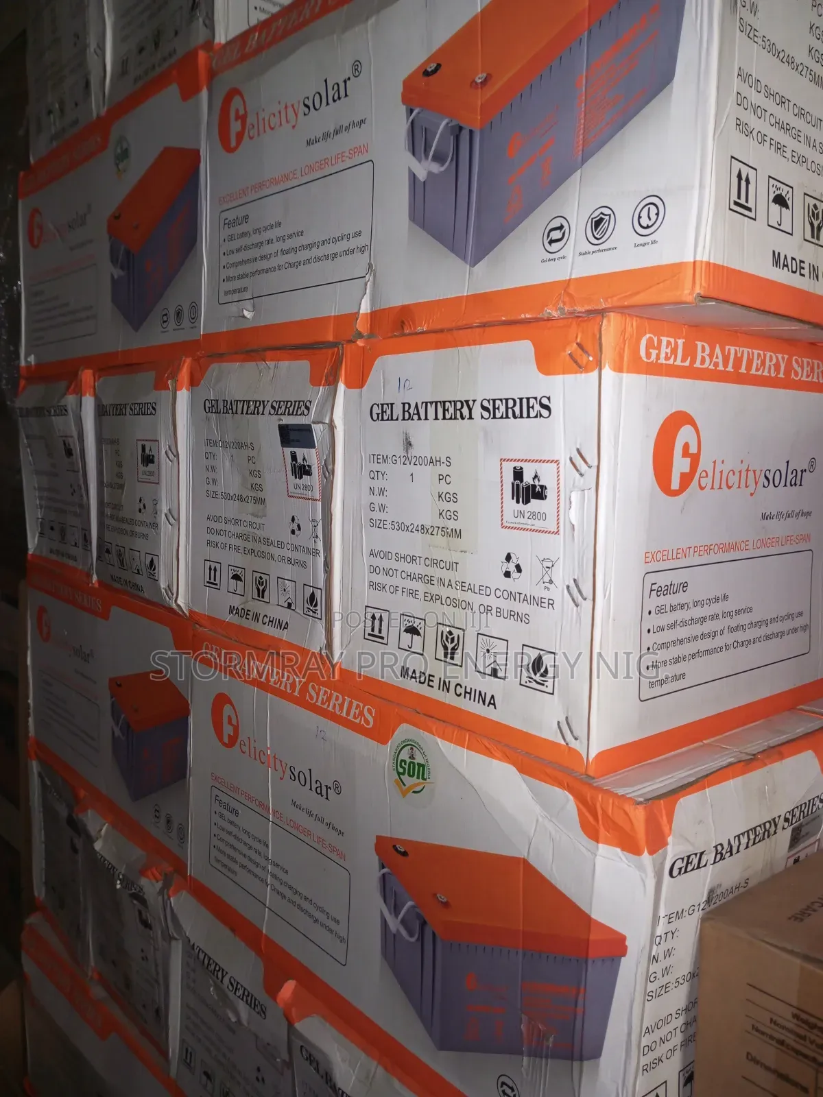 200ah Felicity Dry Gel Battery