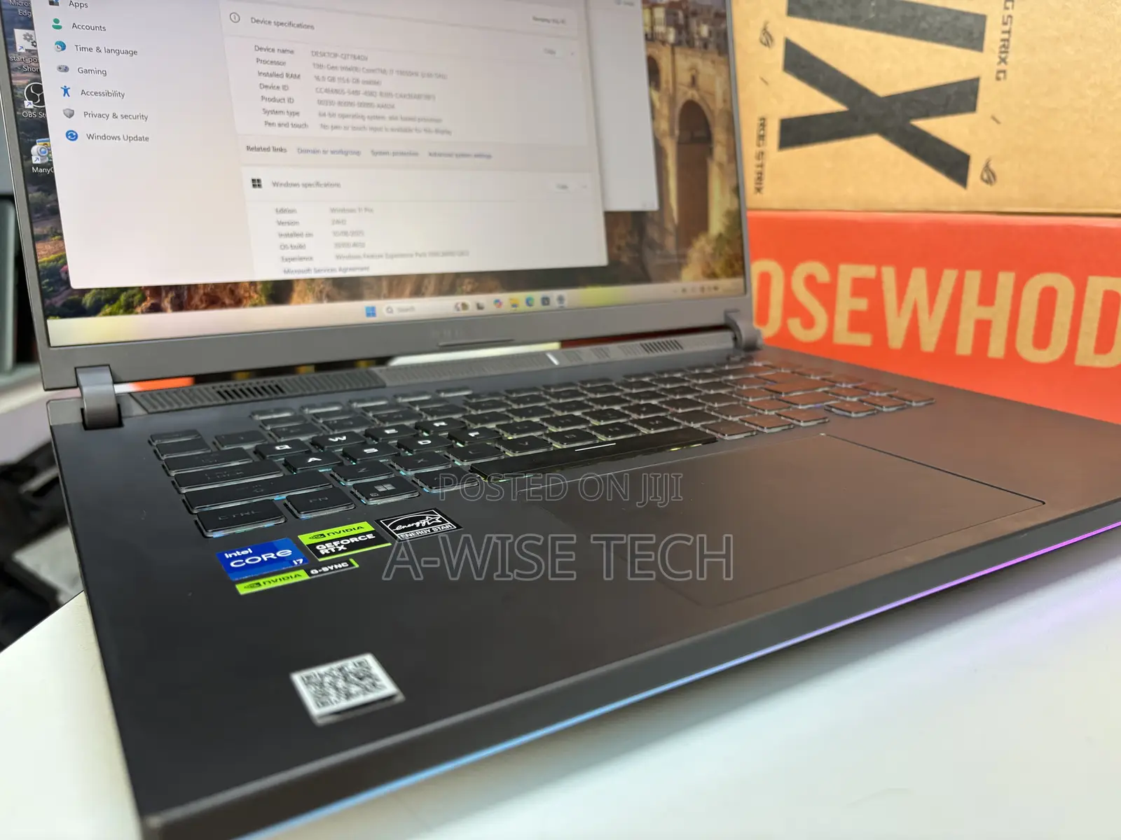 New Laptop Asus ROG Strix G16 G614 16GB Intel Core i7 SSD 1T
