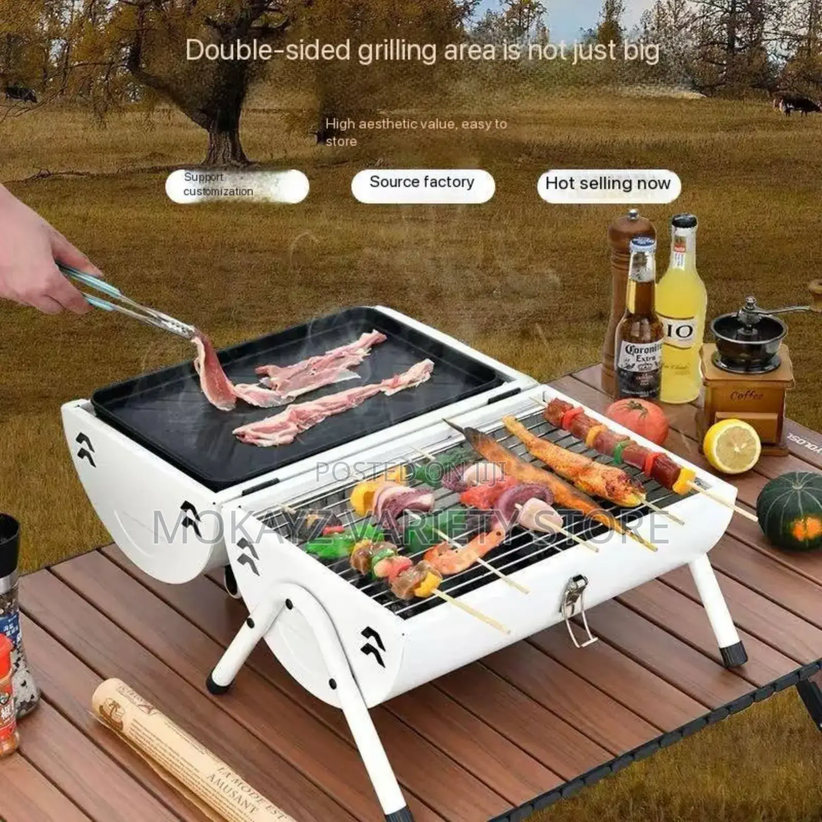 Multipurpose Indoor/Outdoor Double Side Charcoal (Bbq) Grill