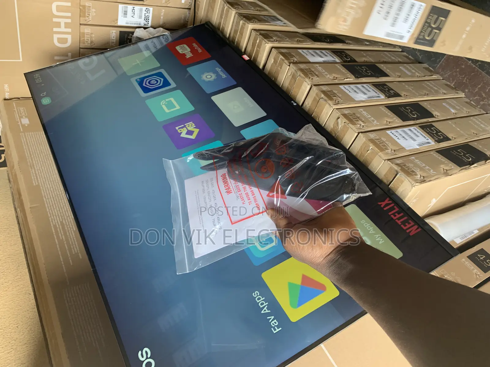 Frameless 55 Inches Full Smart Tv