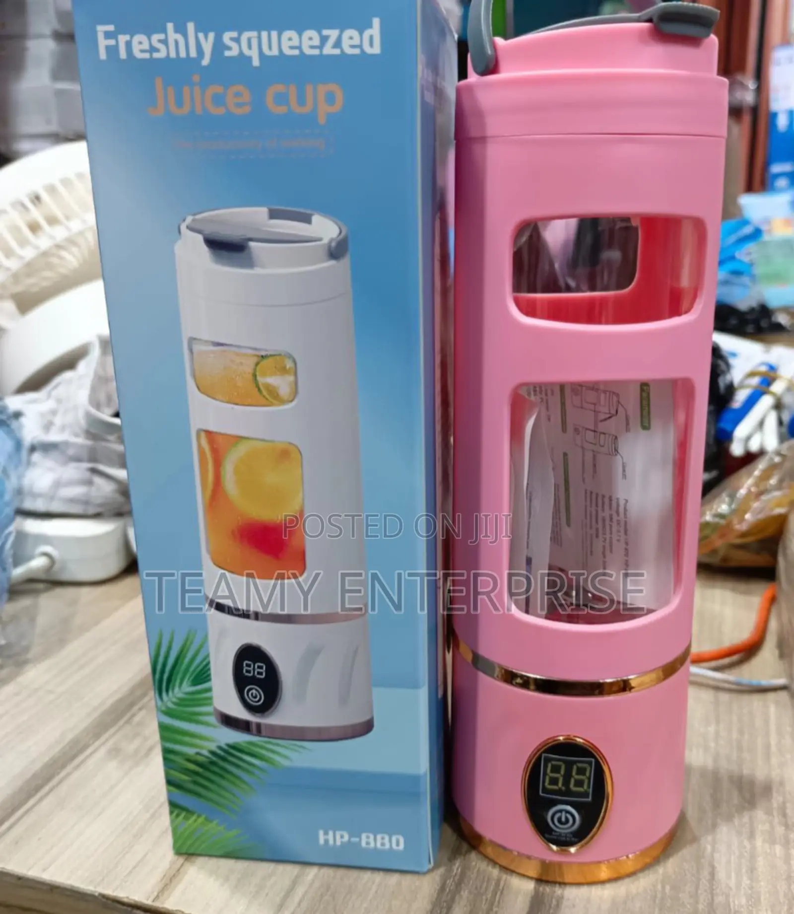 450ml Rechargeable Fruit Juicer Smoothie Blender Led Hp-880