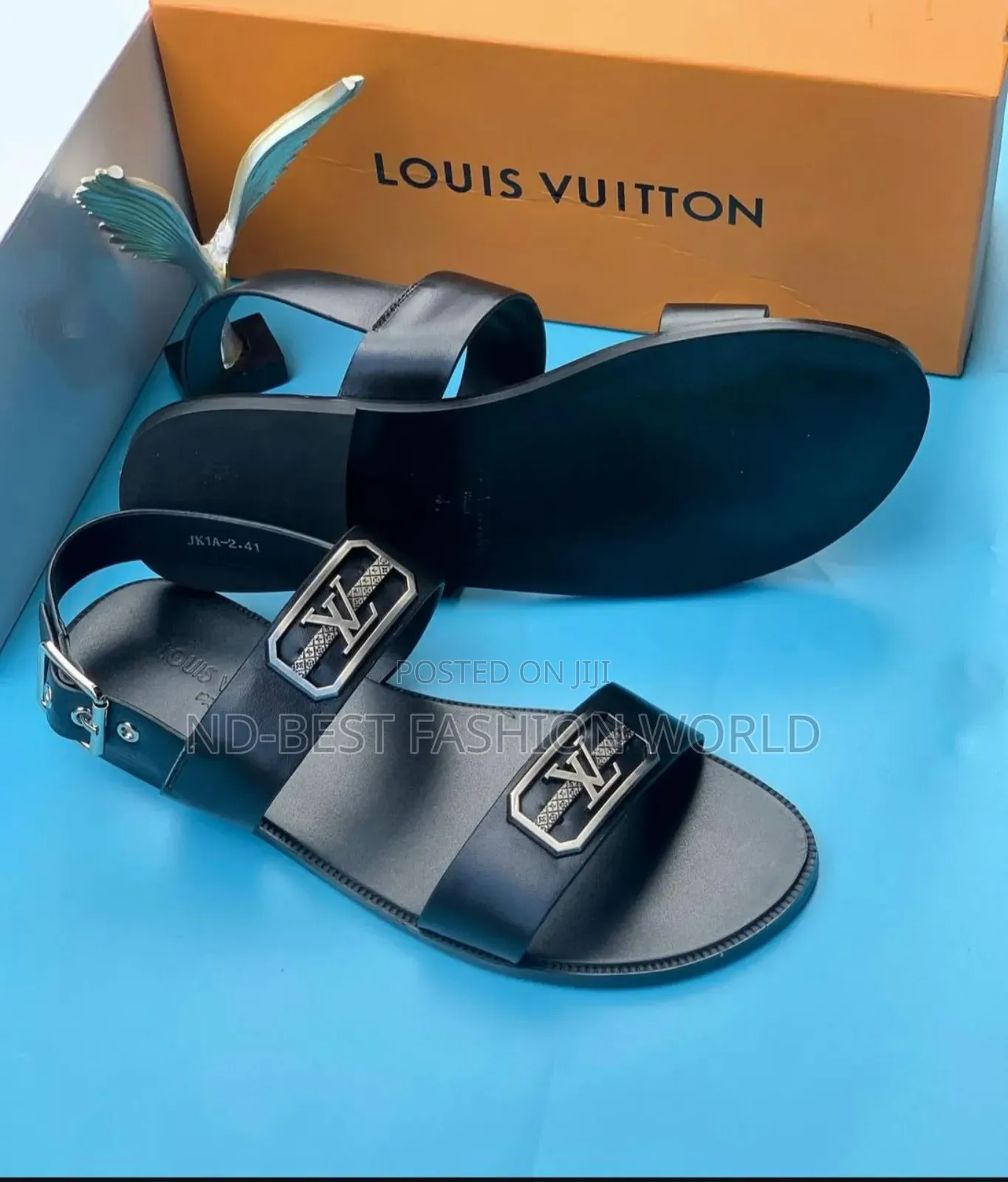 Black Louis Vuitton Quality Sandals