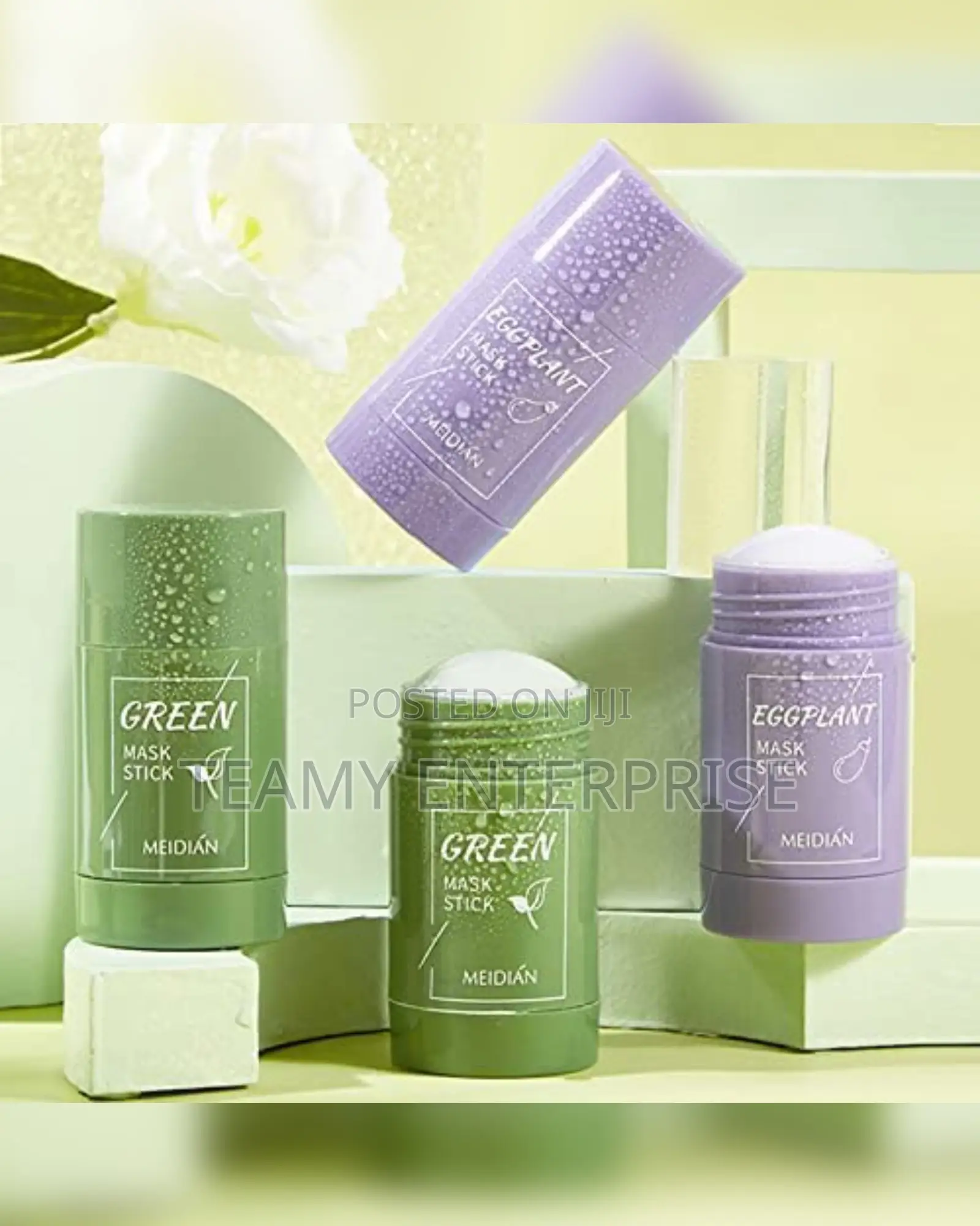 2 Meidian Set - Green Tea and Egg Plant Face Mask Stick